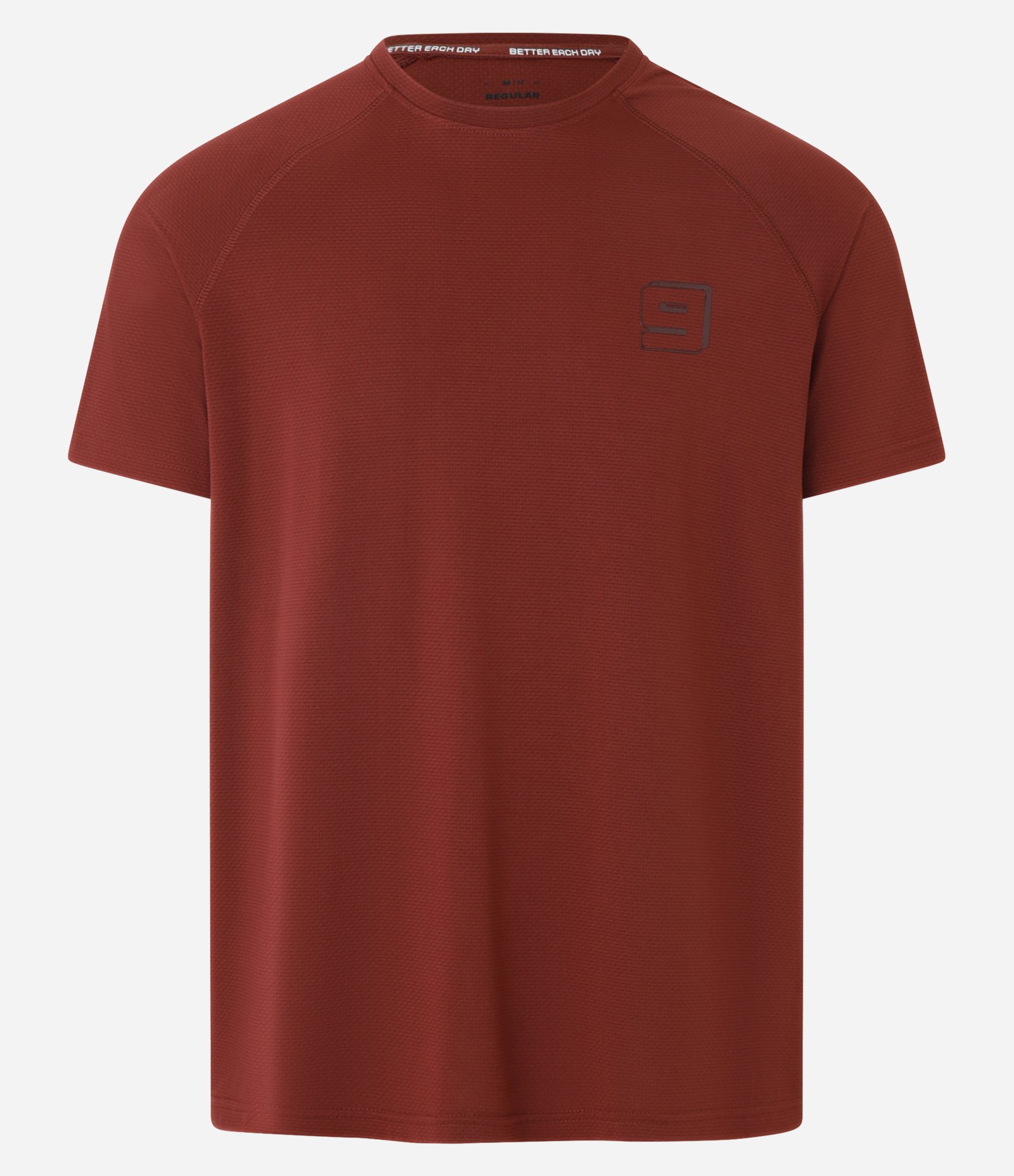 Camiseta Esportiva em Tecnologia Dry com Textura e Estampa Lettering Refletiva Vermelho 6