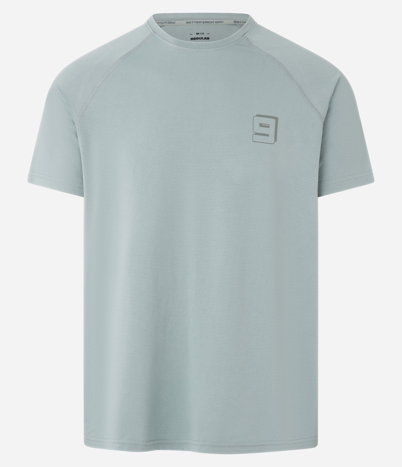 Camiseta Esportiva em Tecnologia Dry com Textura e Estampa Lettering Refletiva Cinza 5