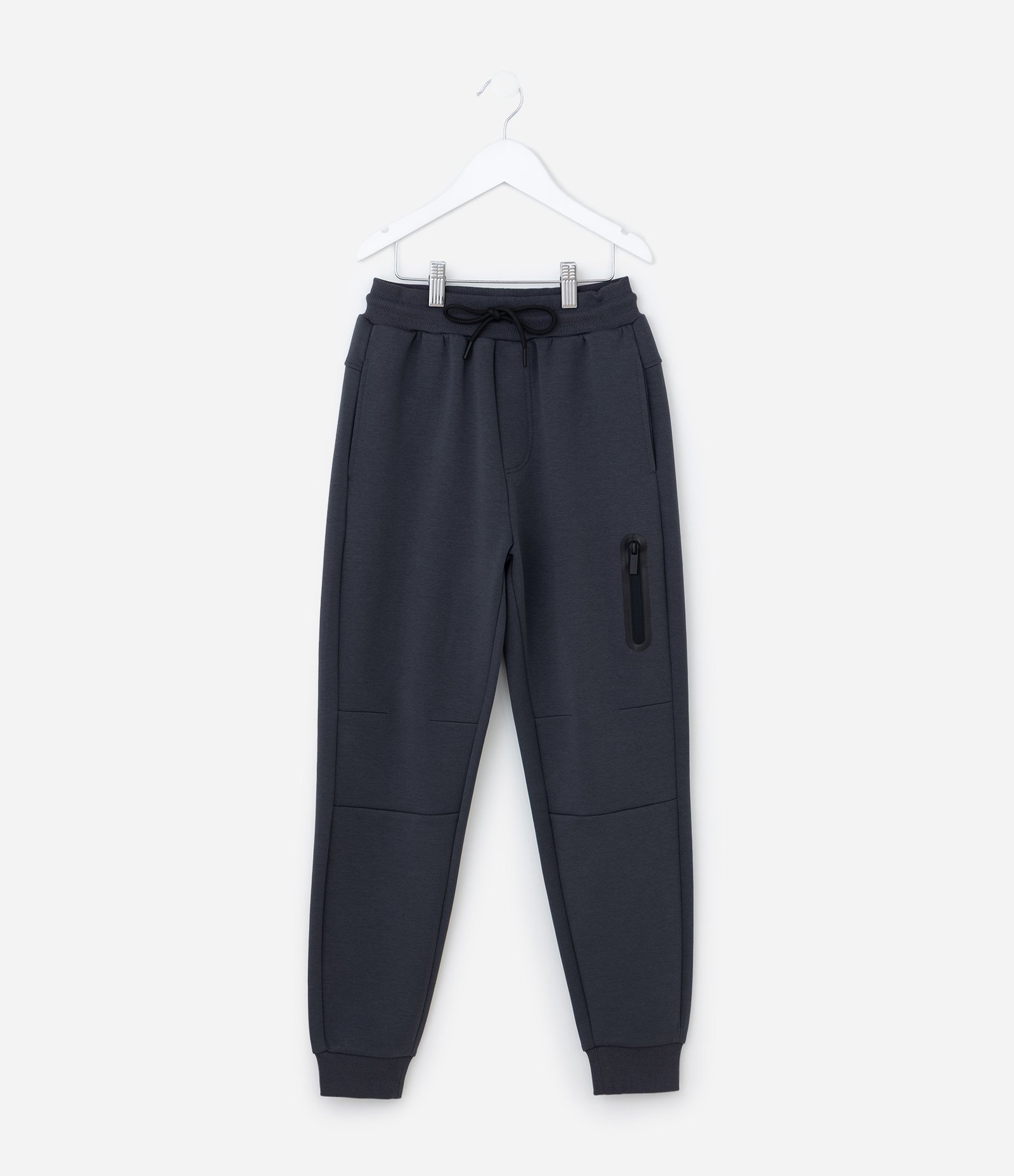 Calça Infantil em Moletom e Bolso com Zíper - Tam 5 a 14 Anos Cinza 1