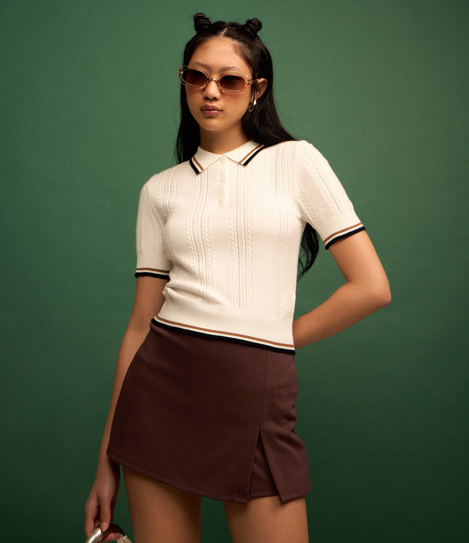 Short Saia em Ponto Roma com Fendinha 2