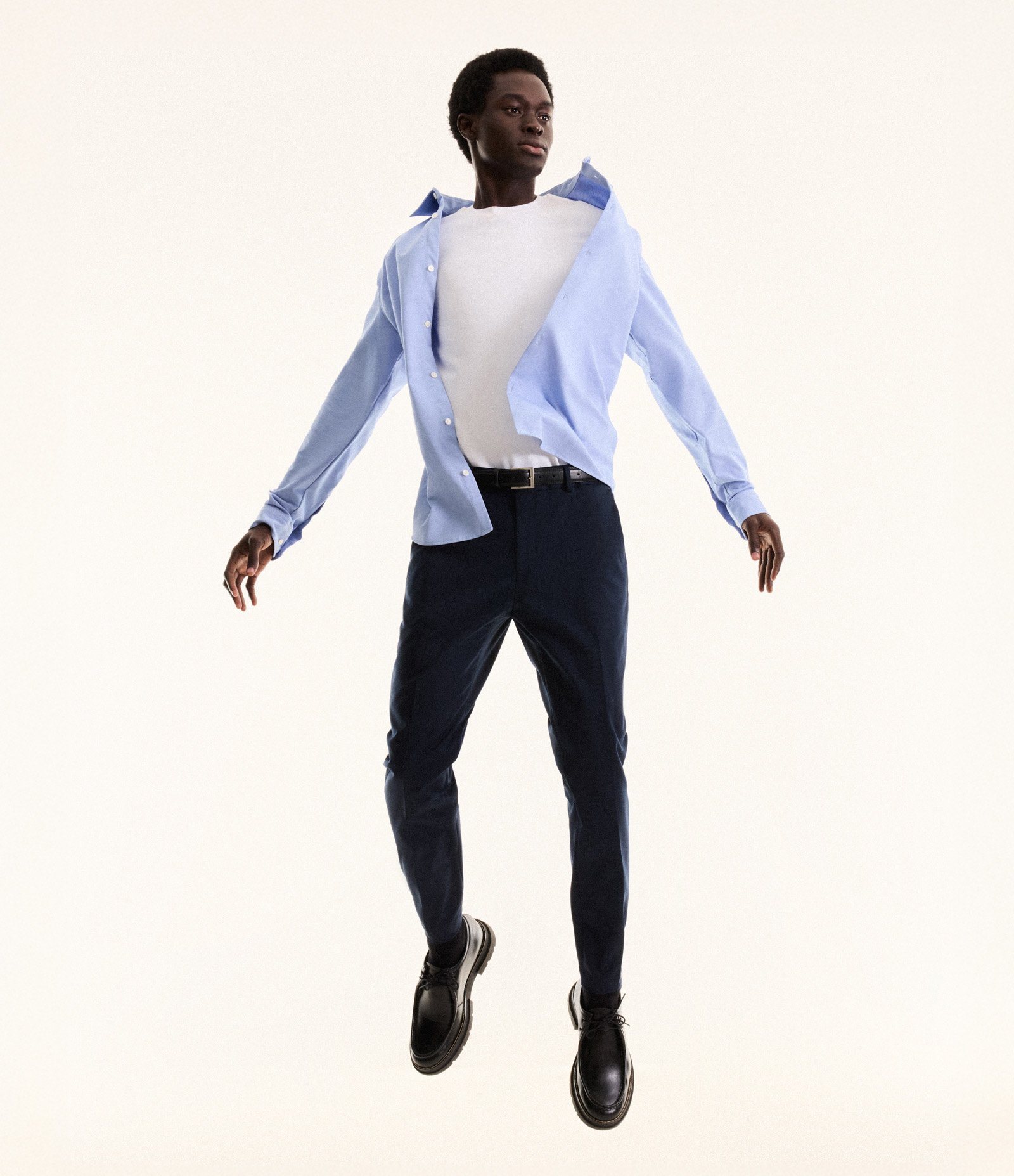 Camisa Slim Performance Easy Care Ultra Conforto Azul 1