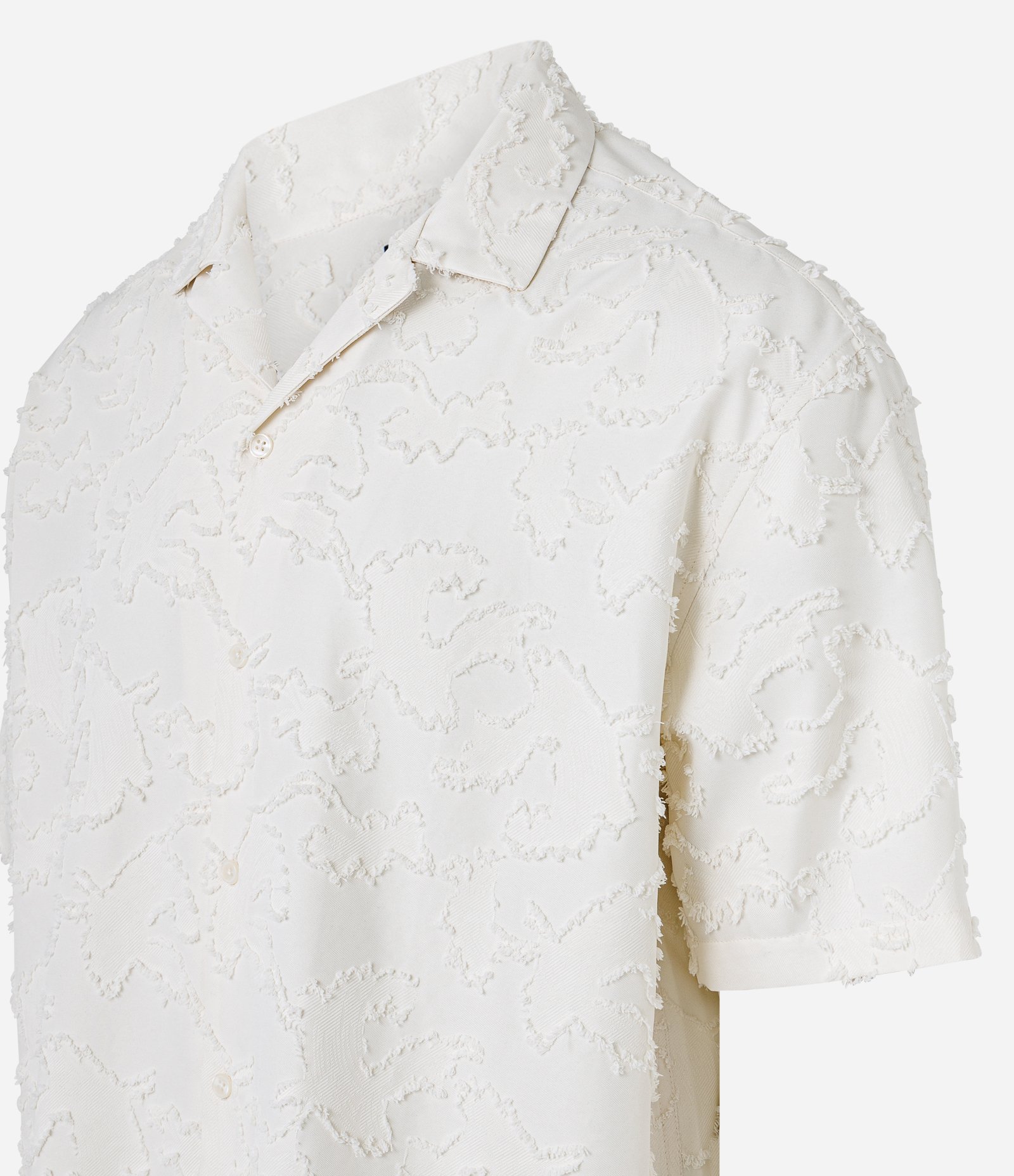 Camisa Boxy com Textura Devoré e Detalhes Navalhados Off White 2