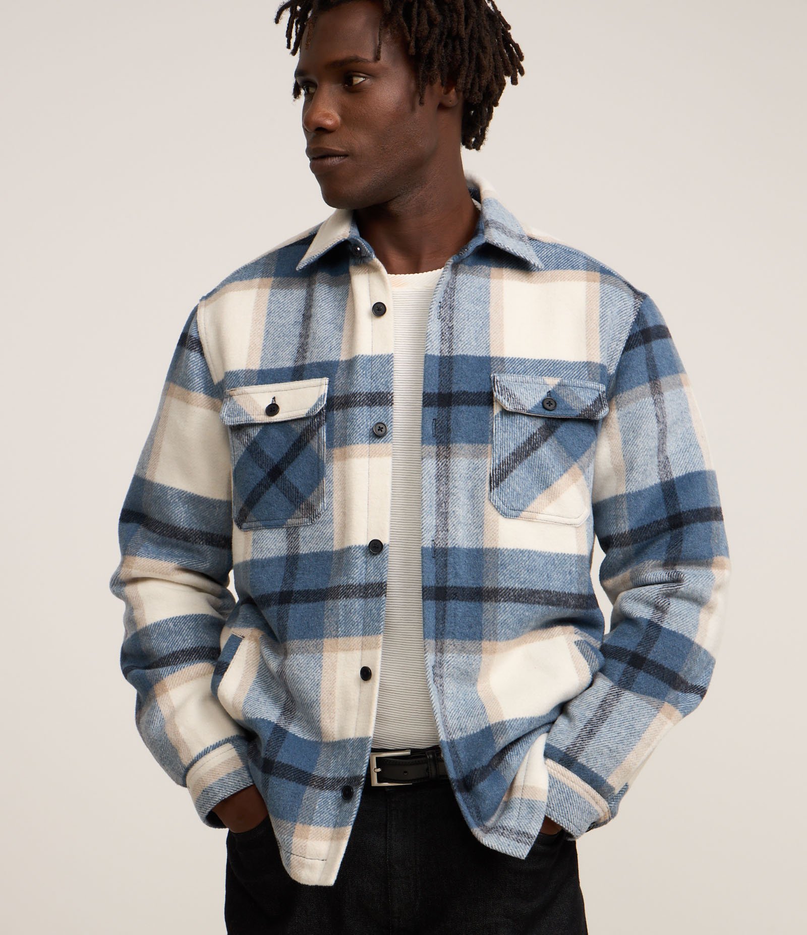 Jaqueta Trucker em Veludo com Estampa Xadrez 1