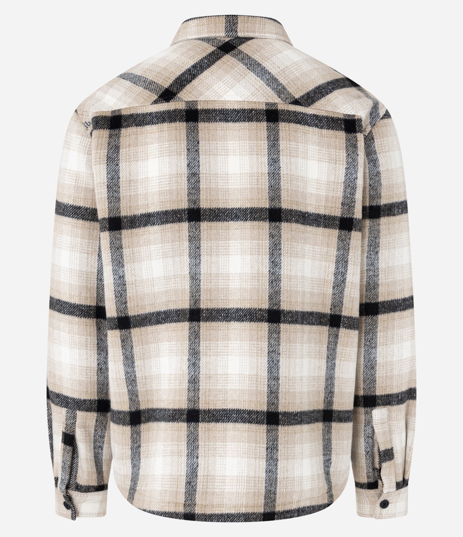 Jaqueta Trucker em Veludo com Estampa Xadrez e Sherpa Interna Off White 4