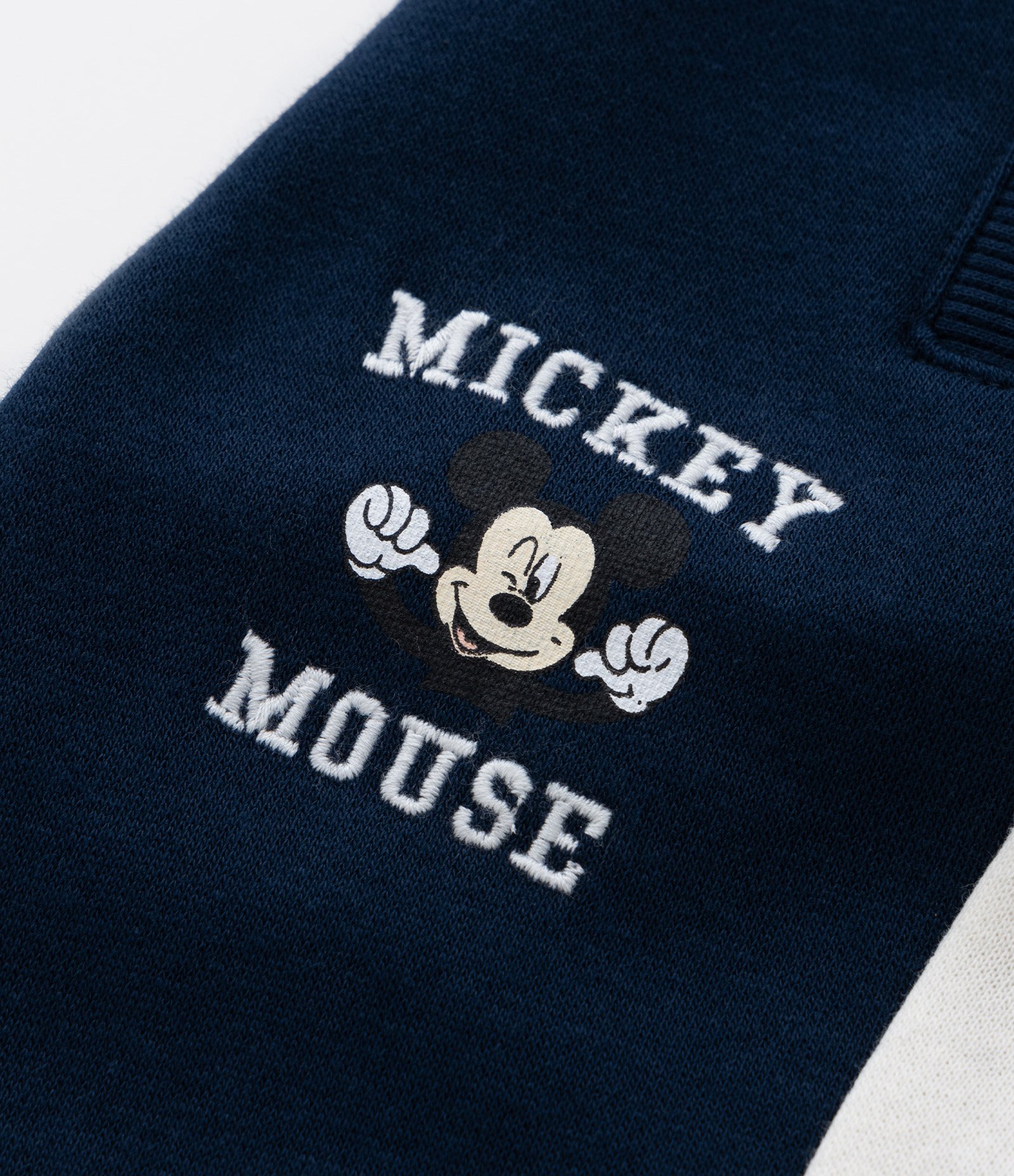 Calça Infantil com Recortes e Bordado do Mickey - Tam 1 a 6 Anos Azul 6