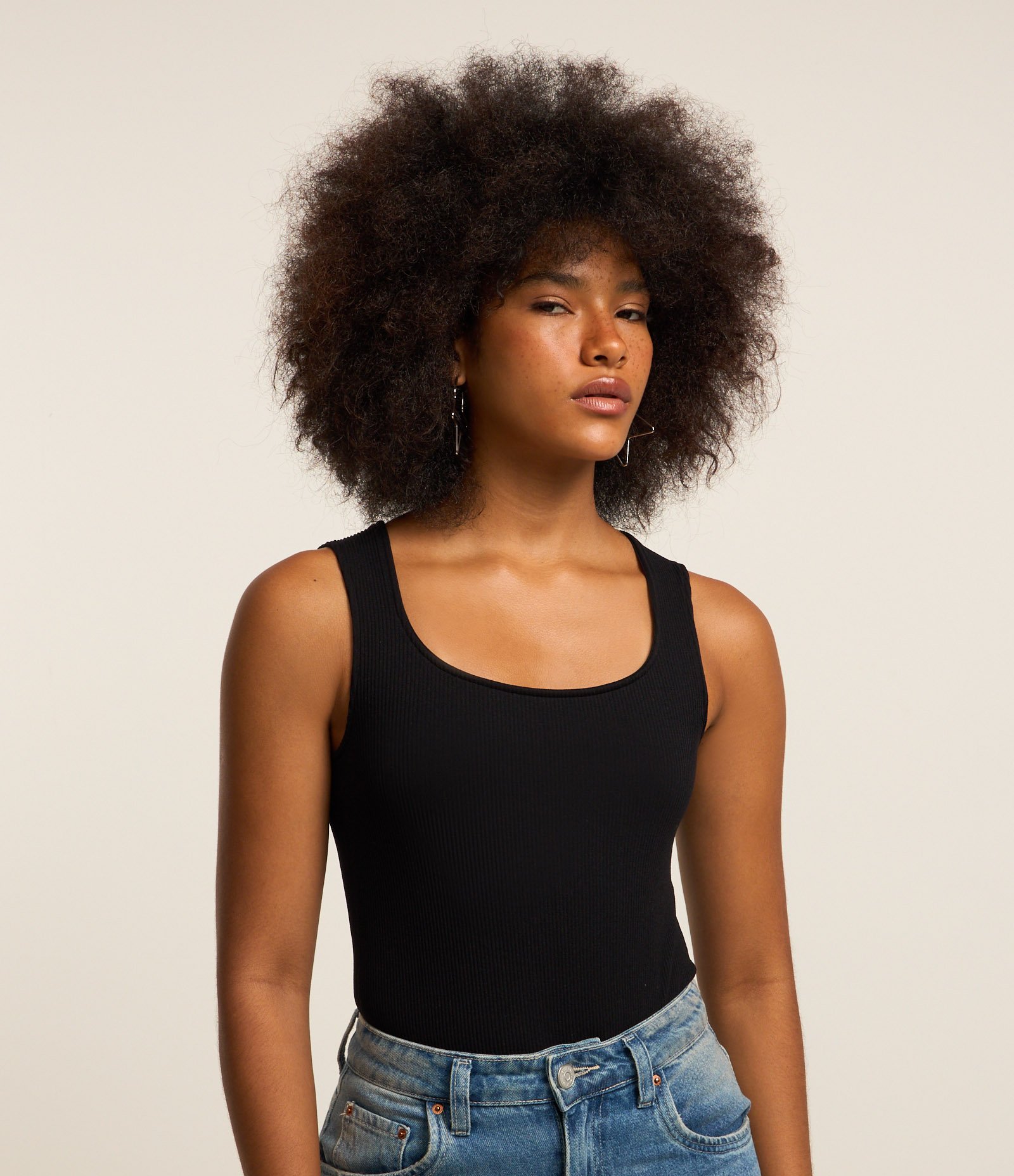 Body em Poliamida Seamless com Busto Duplo Preto 1