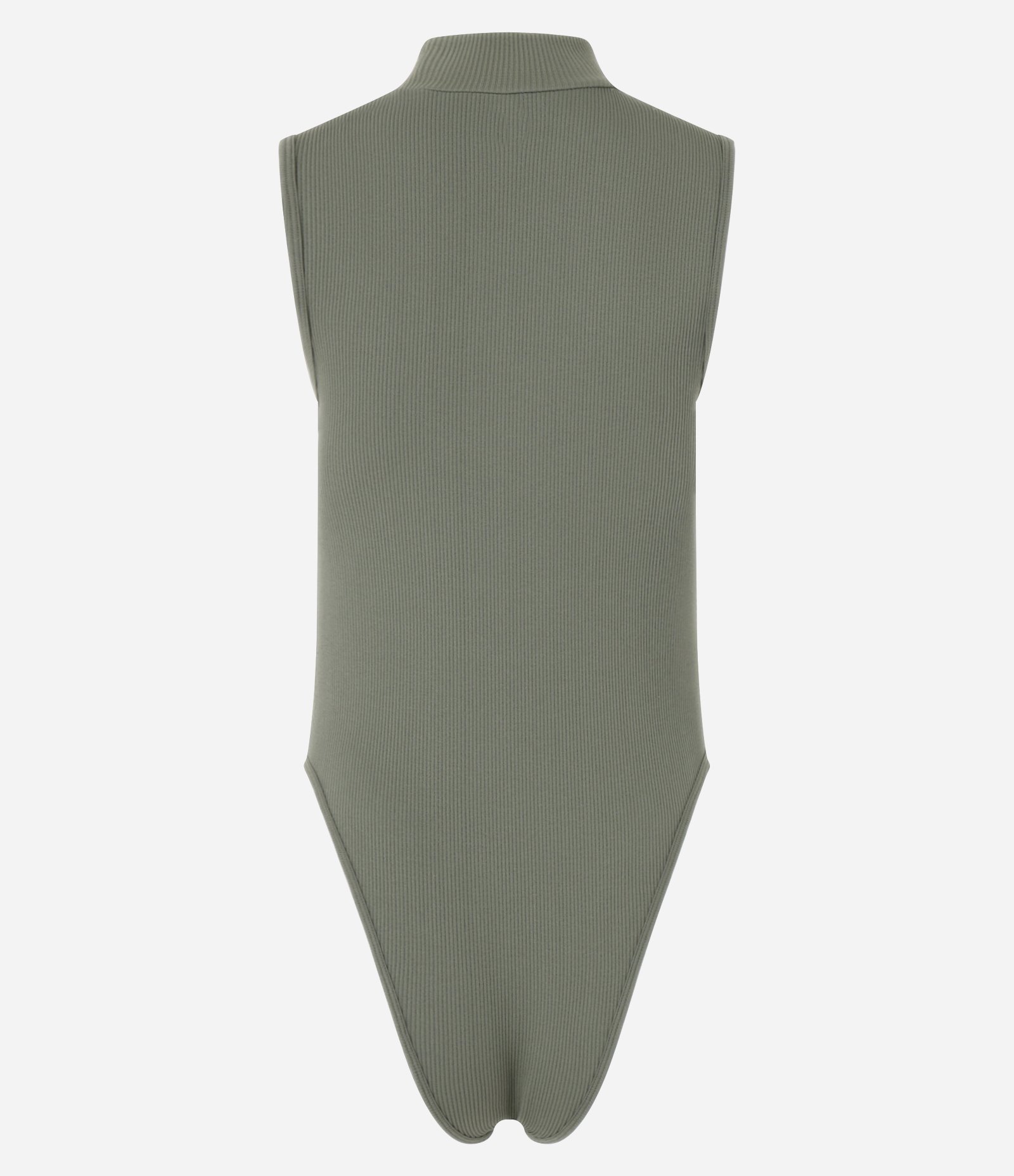 Body Seamless com Textura Espinha de Peixe e Gola Alta Verde 6