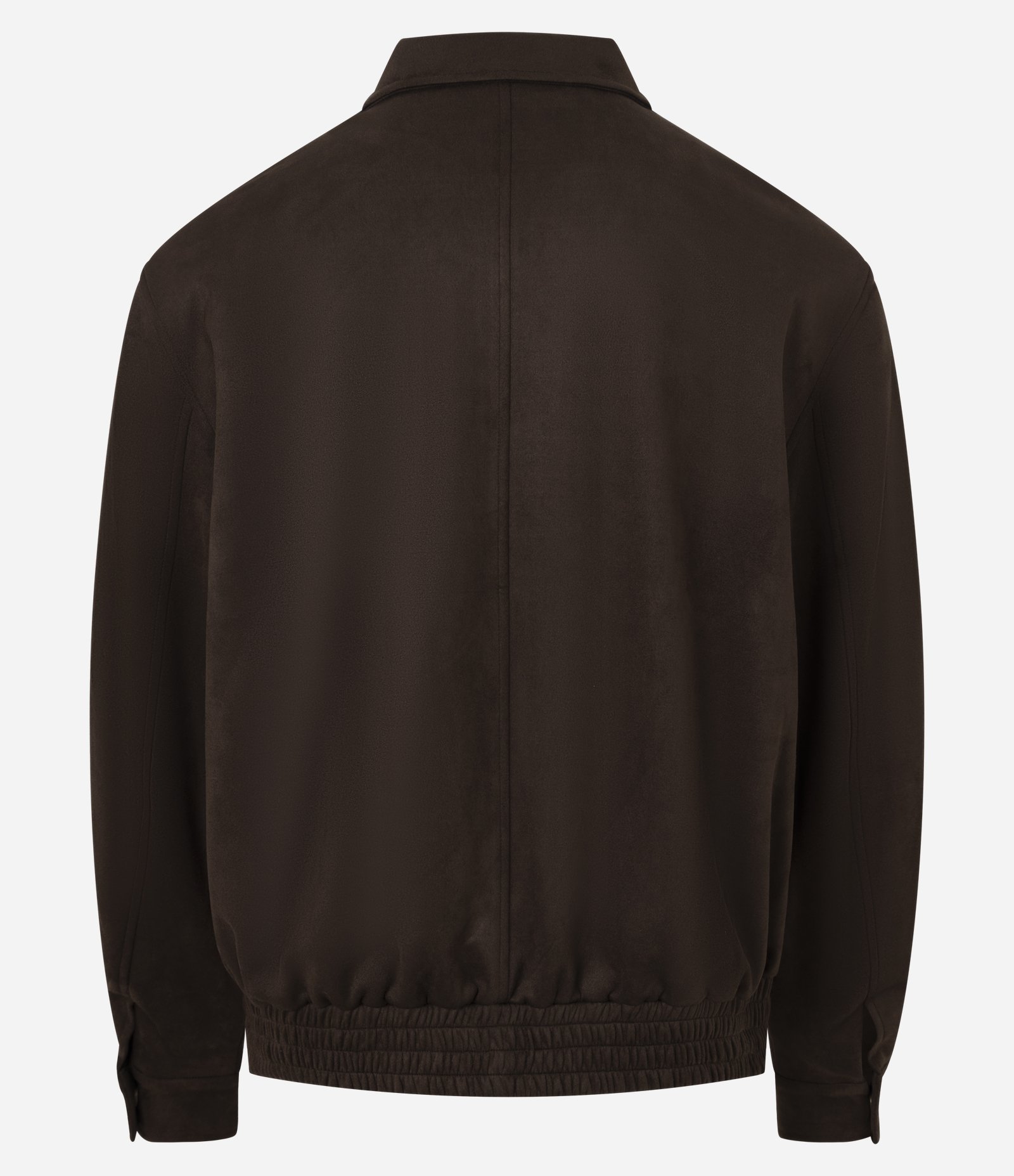 Jaqueta com Detalhes em Recorte e Barra com Elástico Marrom 7