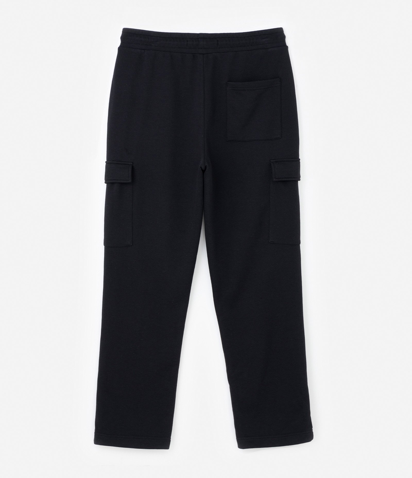 Calça Baggy em Moletom com Bolso Cargo Preto 6