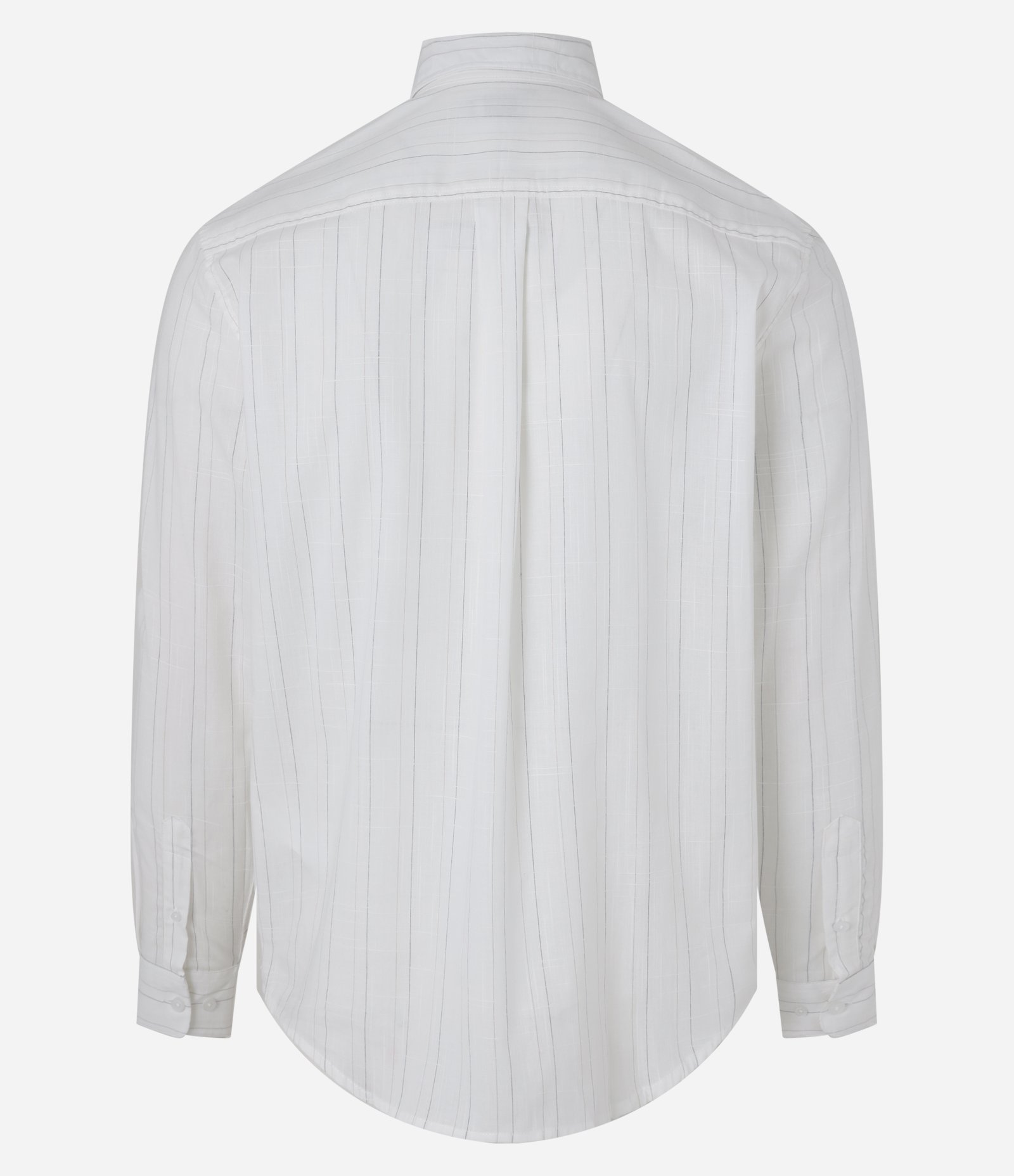 Camisa Regular em Voil com Textura e Listras Off White 2