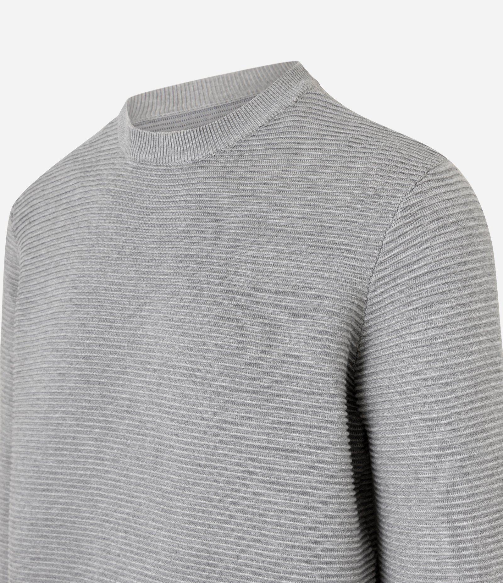 Suéter em Tricô Leve com Texturas Horizontais 6