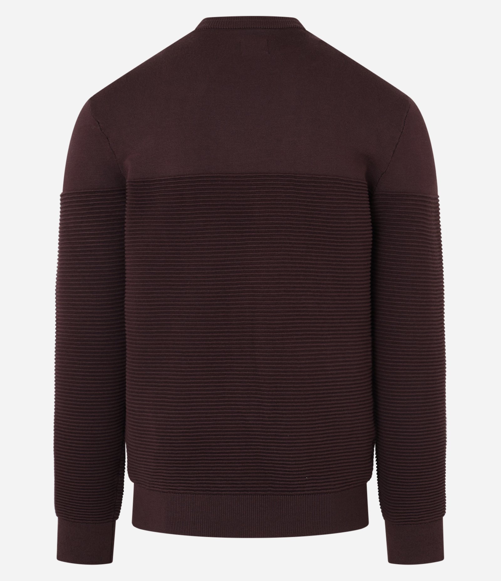 Suéter em Tricô com Textura em Nervuras Marrom 6