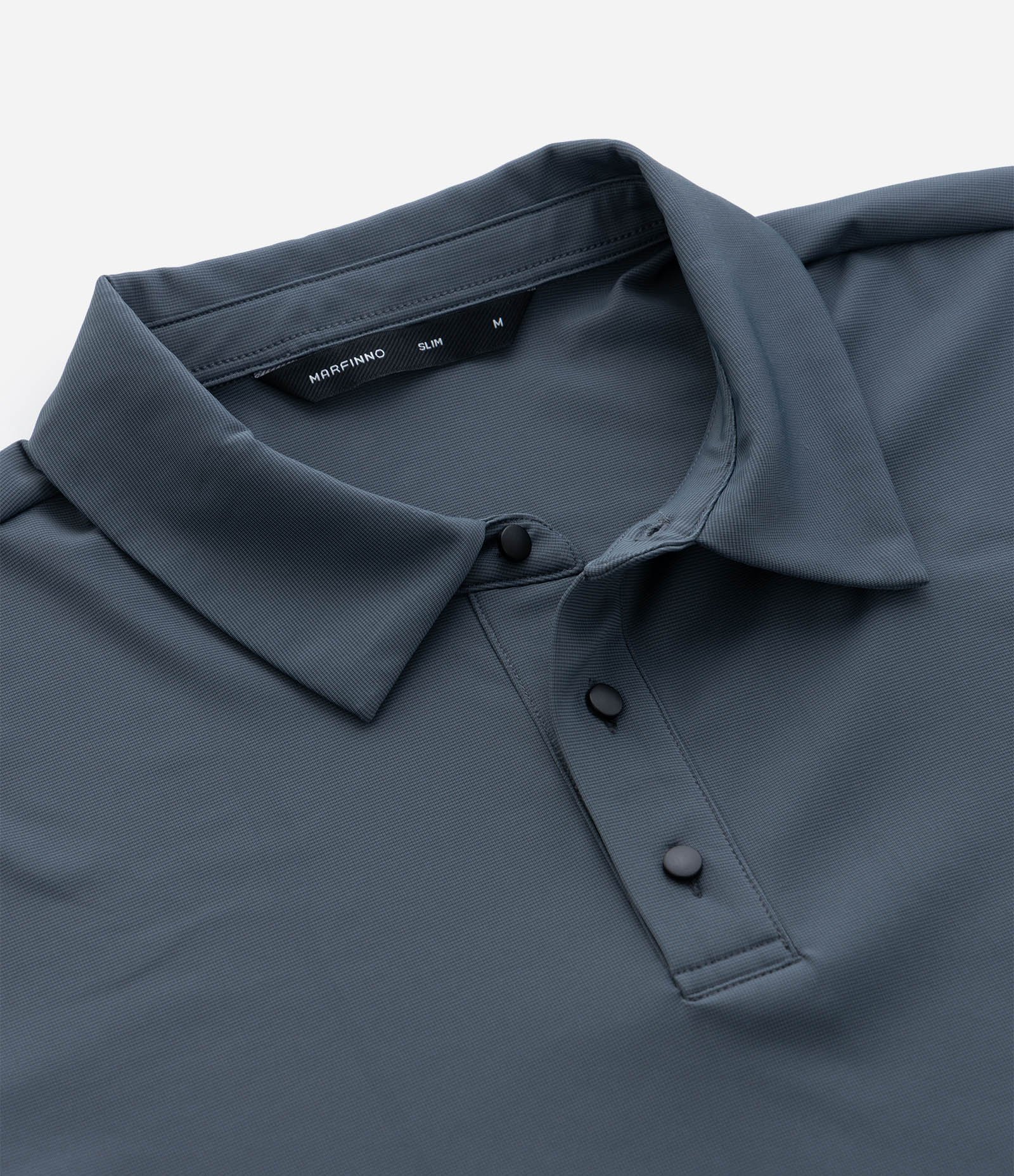 Camisa Polo Performance com Toque Gelado Azul 5