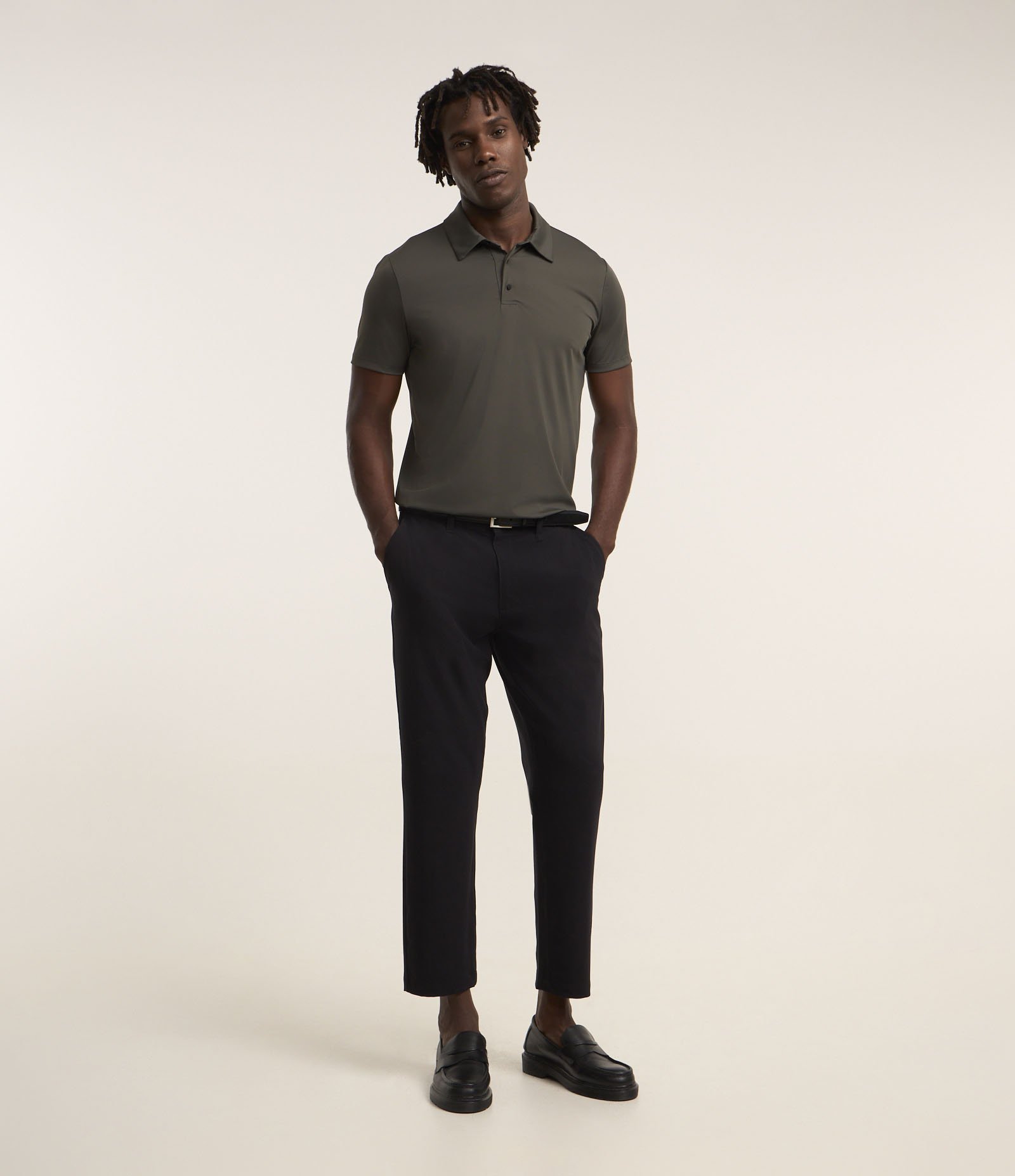 Camisa Polo Performance com Toque Gelado Verde Escuro 2