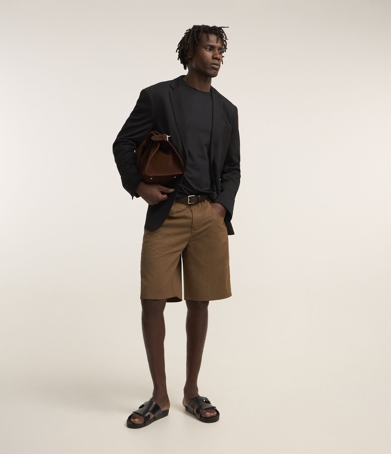 Camiseta Básica em Poliamida Performance e Textura Preto 3