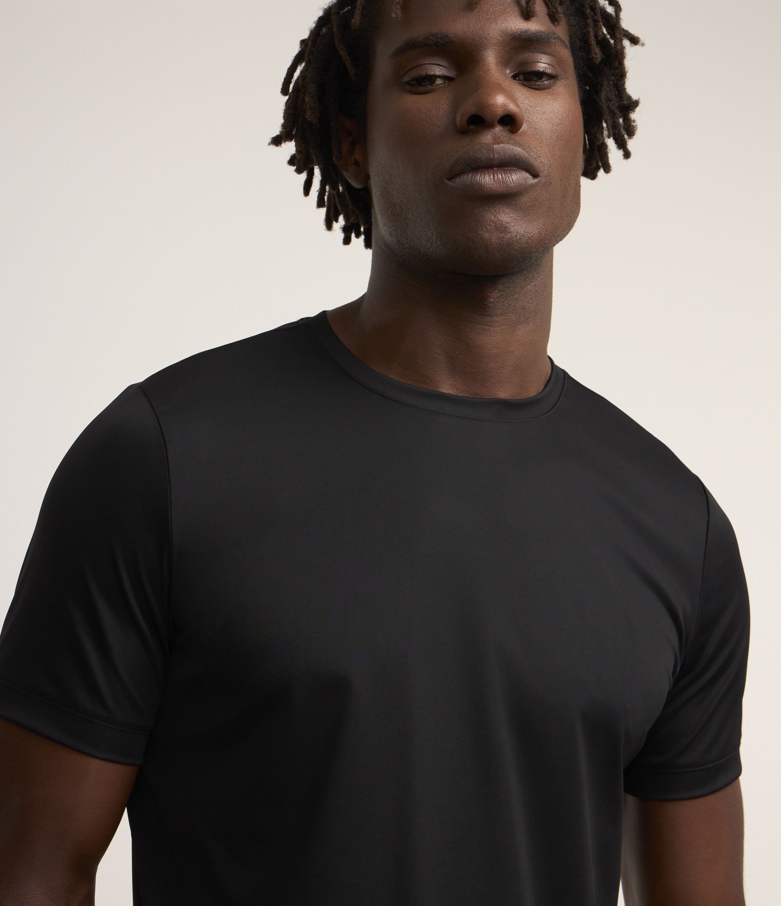 Camiseta Básica em Poliamida Performance e Textura Preto 6