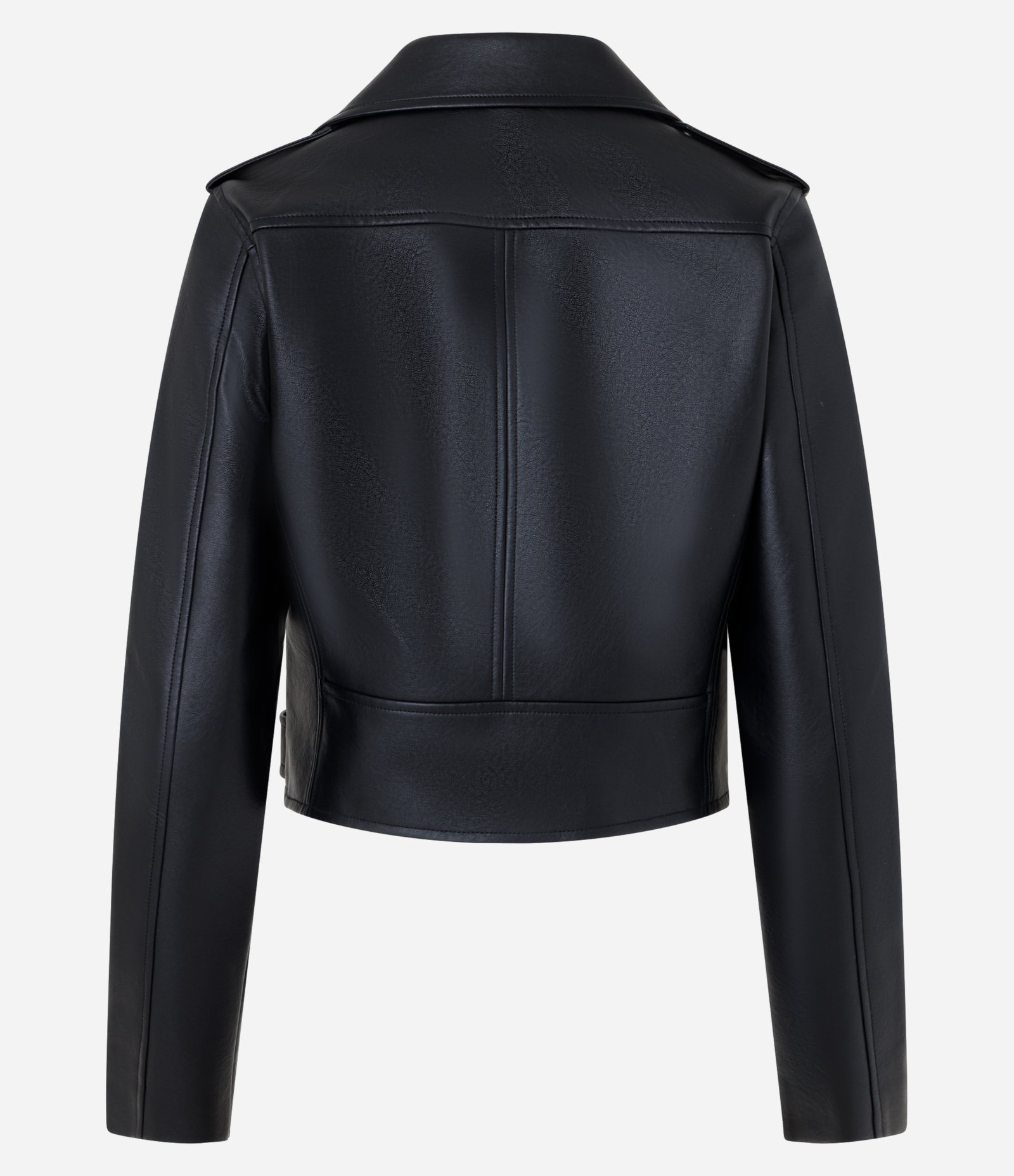 Jaqueta Biker em Pu com Zíper nos Bolsos Preto 5