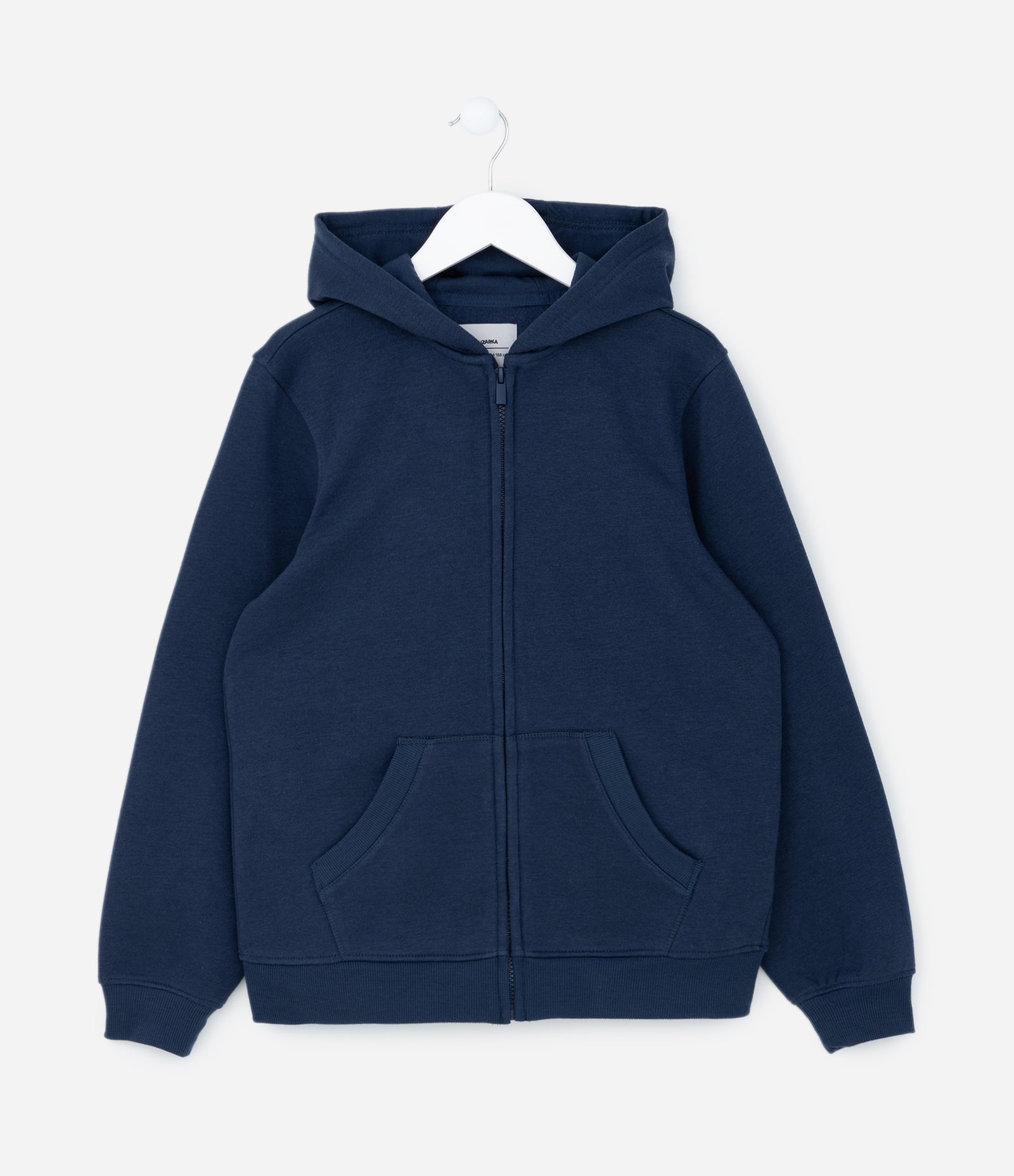 Jaqueta Infantil em Moletom com Capuz - Tam 5 a 14 anos Azul Marinho 1