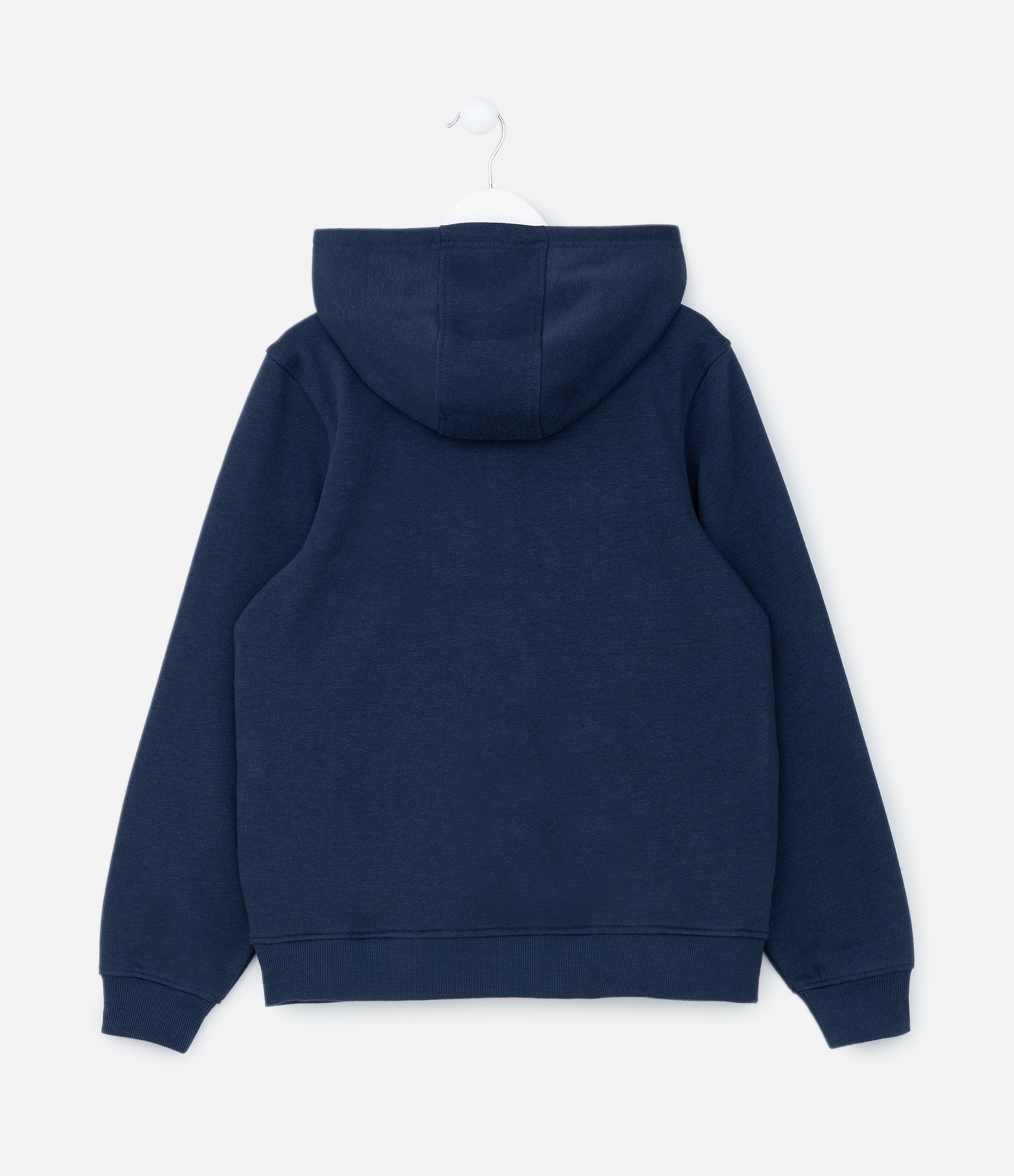 Jaqueta Infantil em Moletom com Capuz - Tam 5 a 14 anos Azul Marinho 2