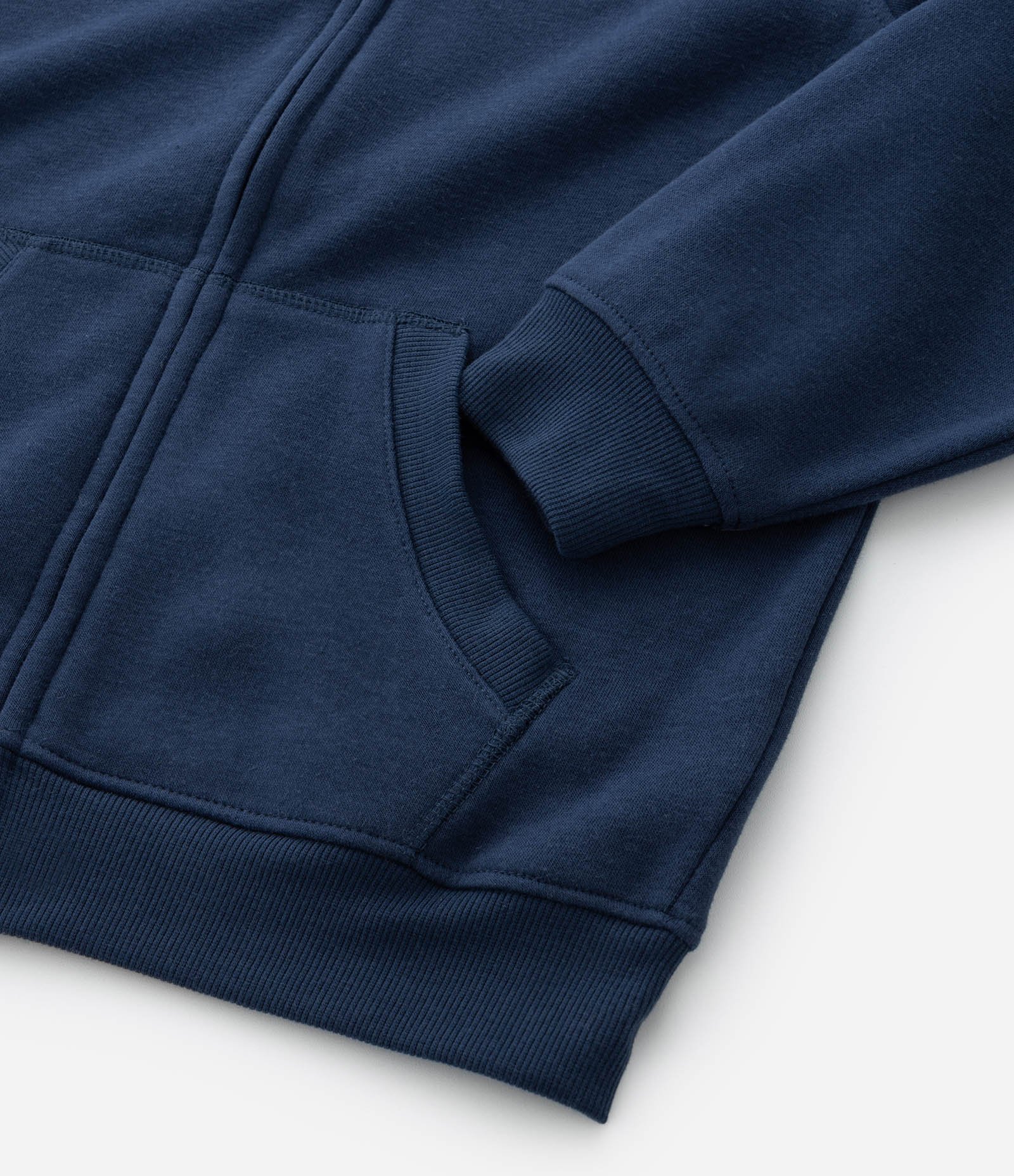 Jaqueta Infantil em Moletom com Capuz - Tam 5 a 14 anos Azul Marinho 5