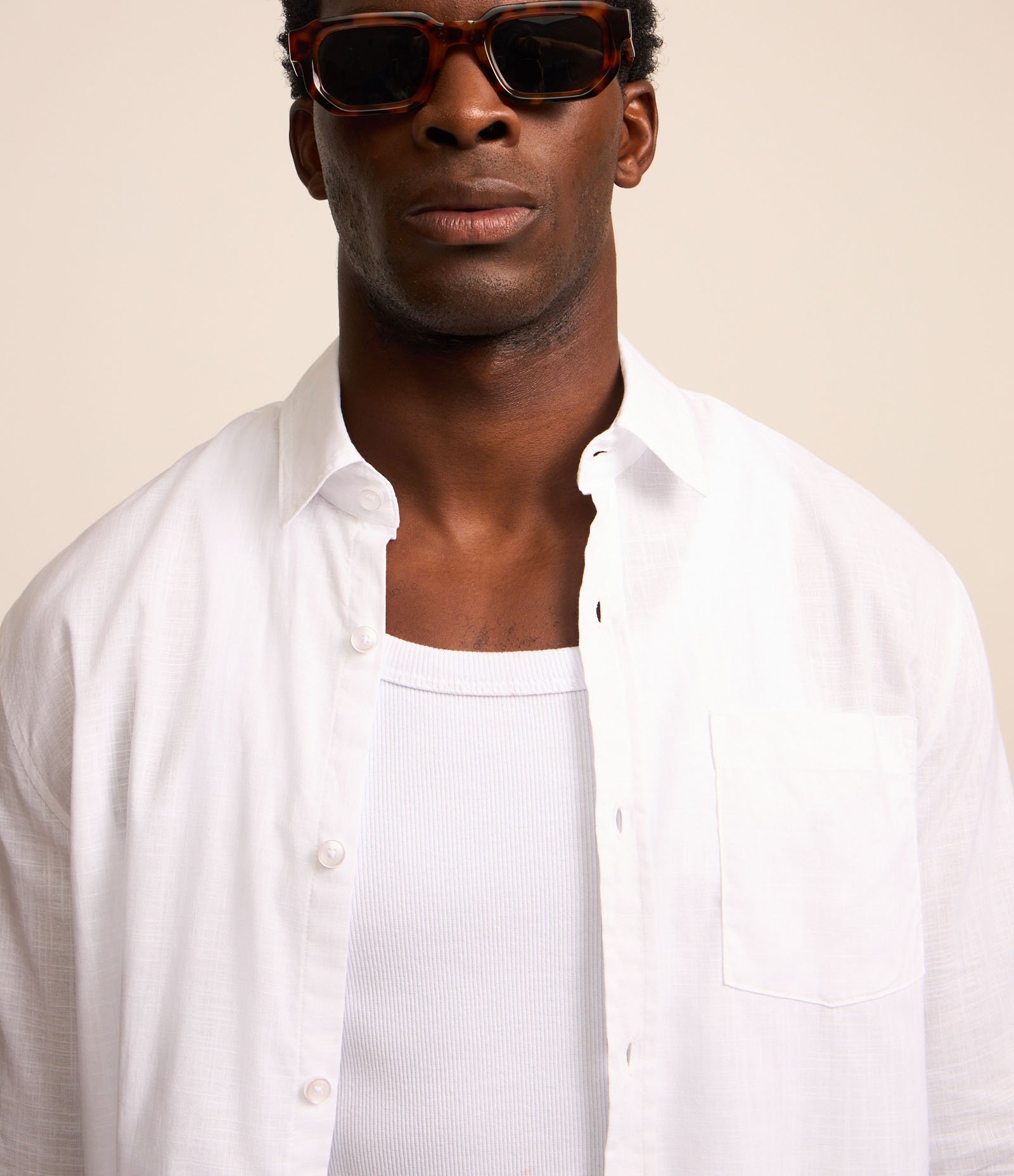 Camisa Regular em Voil com Textura Flamê Branco 4