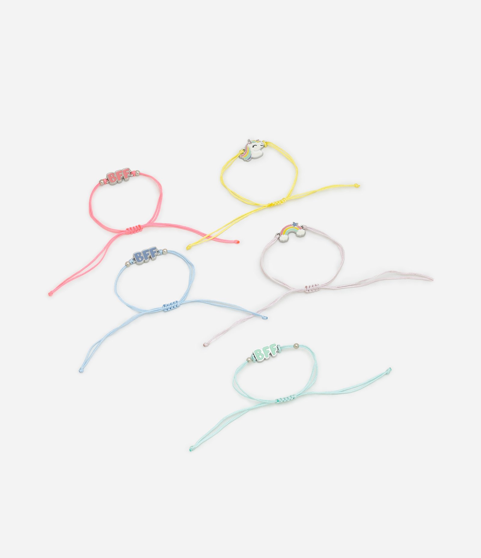 Kit 05 Pulseiras Infantis Bff -Tam único Multicores 2