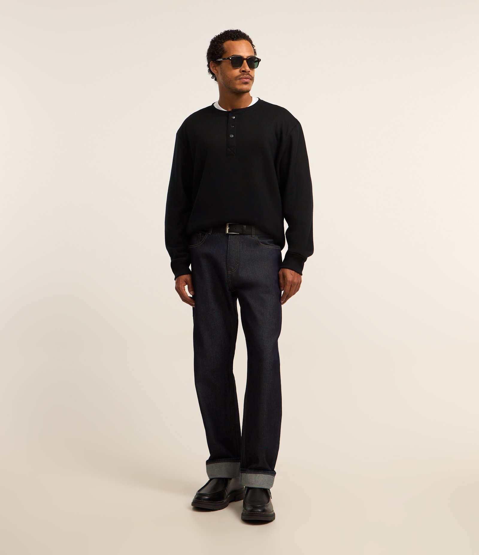 Suéter com Sherpa Interna e Gola Padre Preto 2