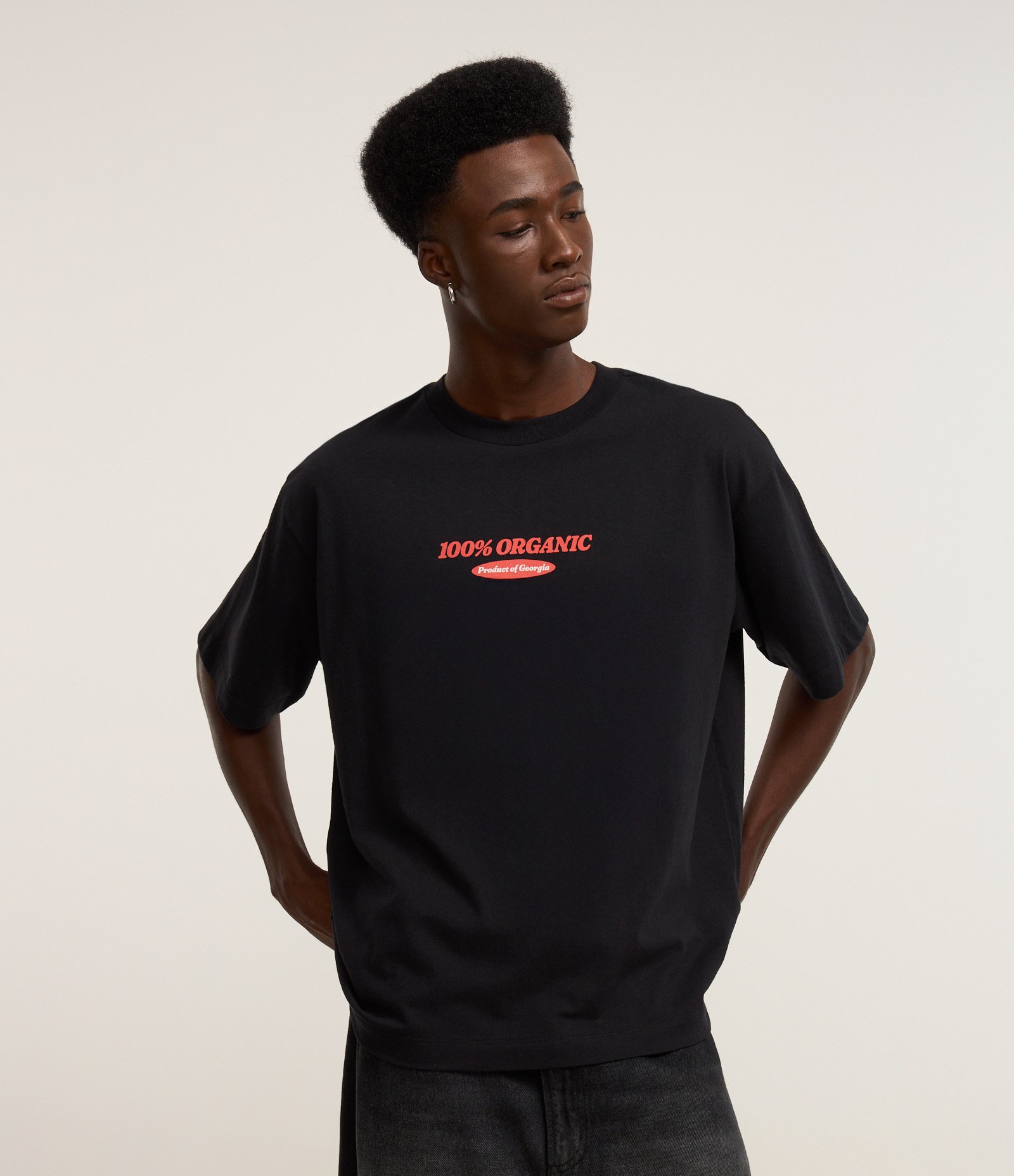 Camiseta Boxy em Algodão com Estampa Justin Bieber Peaches Preto 3