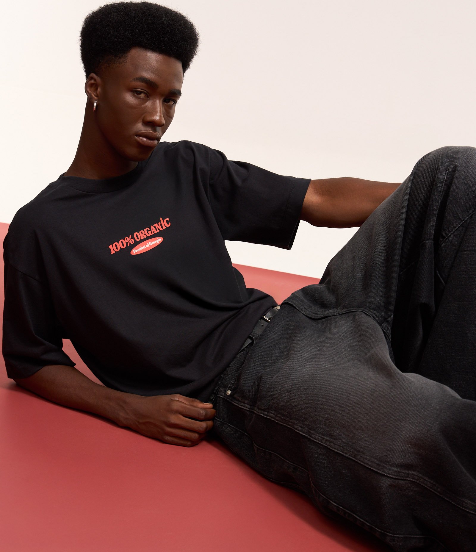 Camiseta Boxy em Algodão com Estampa Justin Bieber Peaches Preto 4