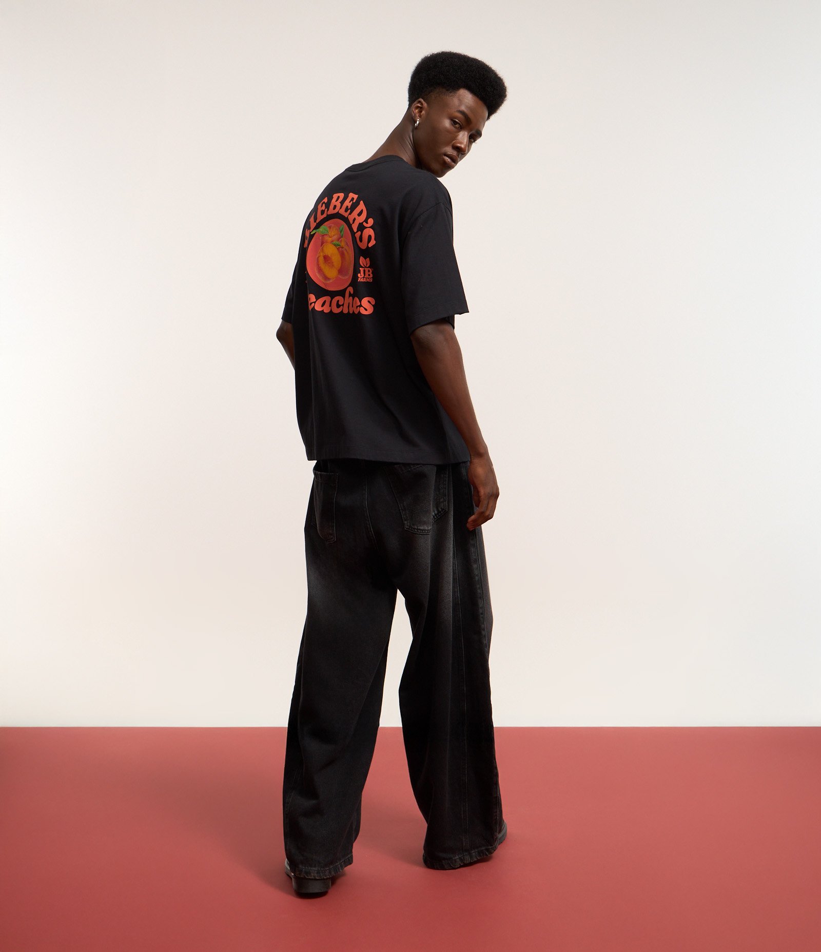 Camiseta Boxy em Algodão com Estampa Justin Bieber Peaches Preto 5