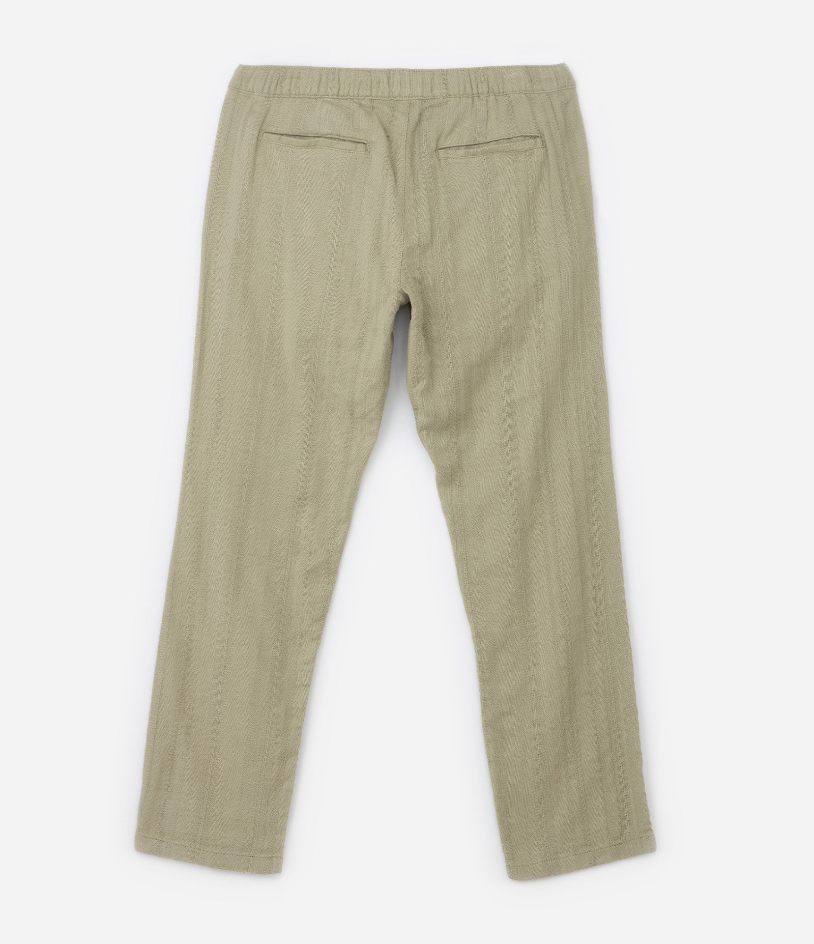 Calça em Algodão com Cós Elástico e Textura Rústica Verde 7