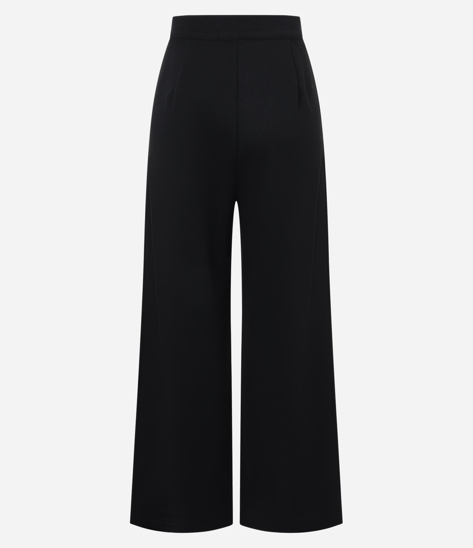 Calça Wide Leg em Moletom com Botão no Cós Preto 6