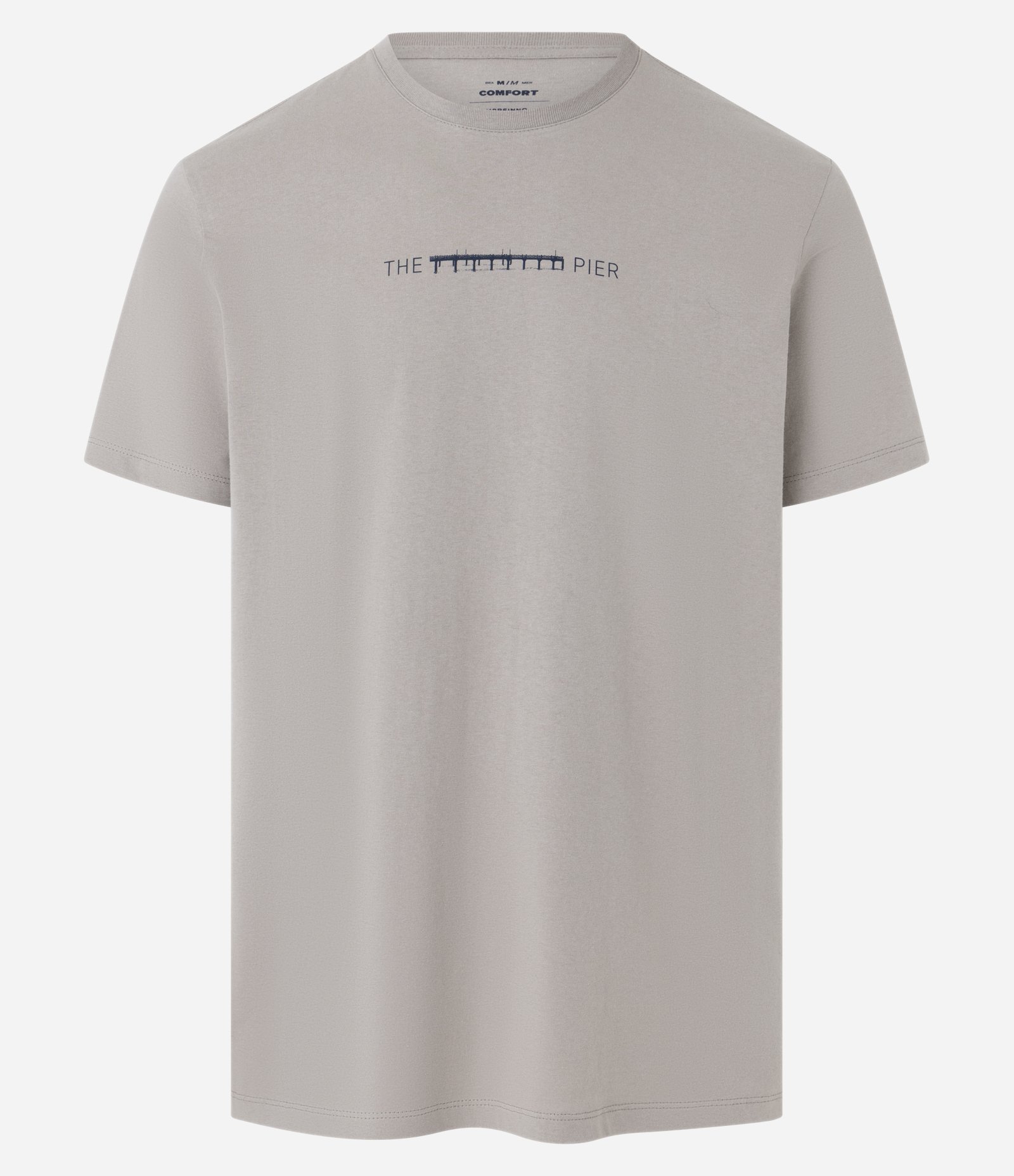 Camiseta Comfort em Algodão com Estampa The Pier Cinza 1