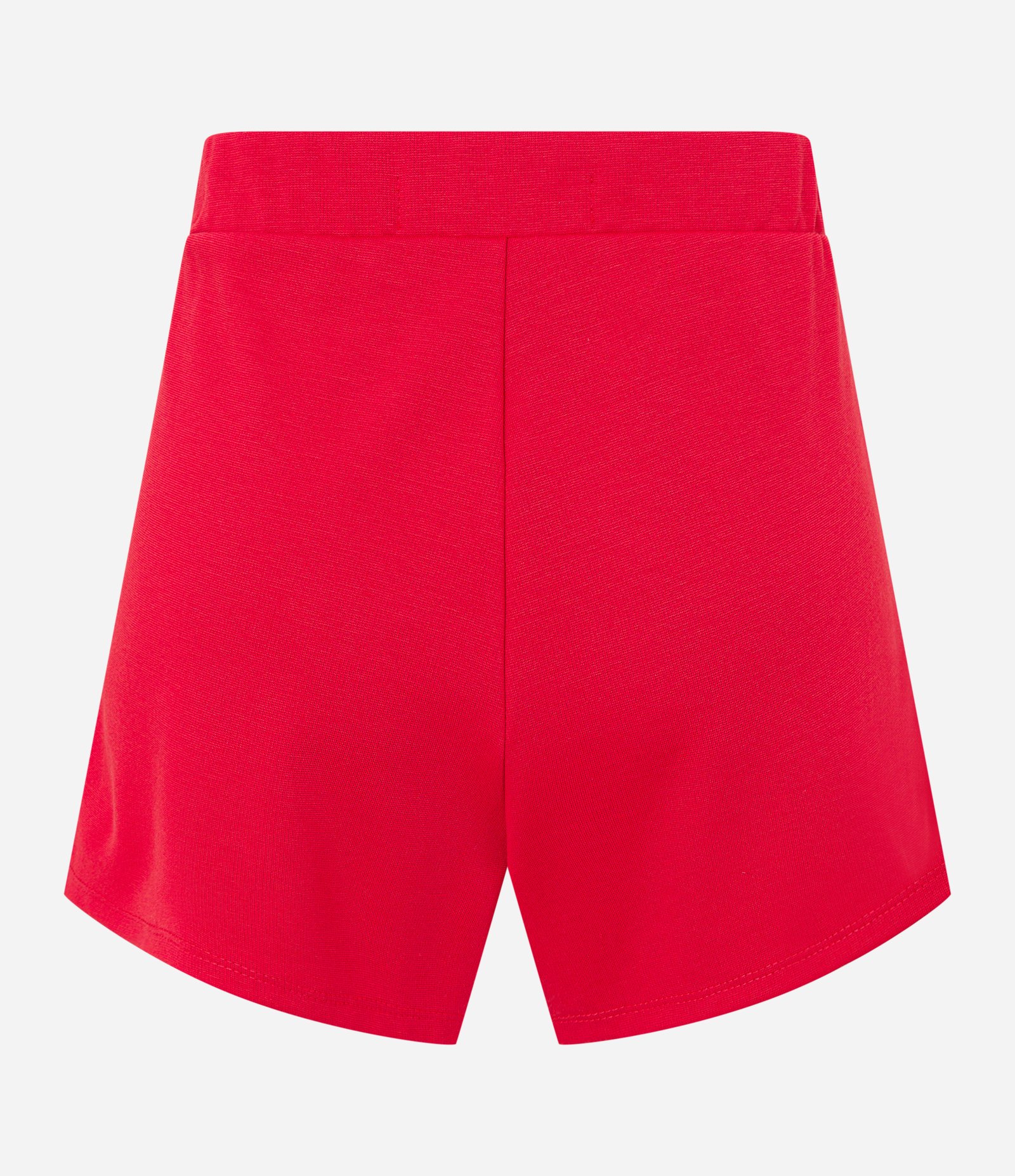 Short Saia Curto em Ponto Roma Transpassado e com Fenda Vermelho 6