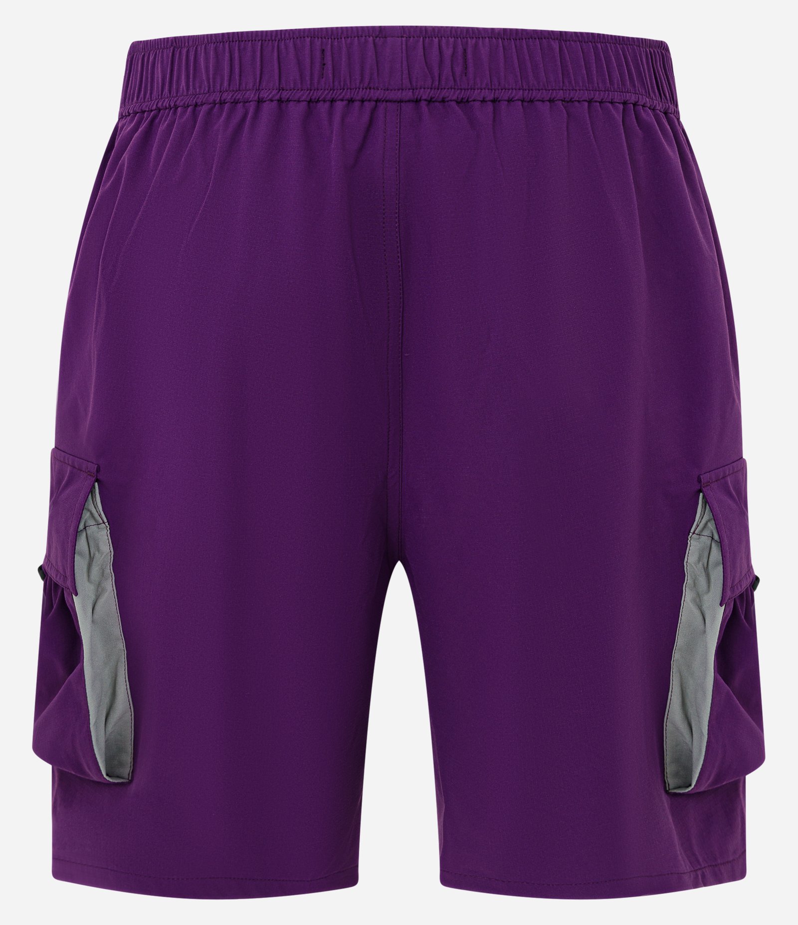 Bermuda Baggy com Cós Elástico Cinto Ajustável e Bolso Cargo Roxo 2