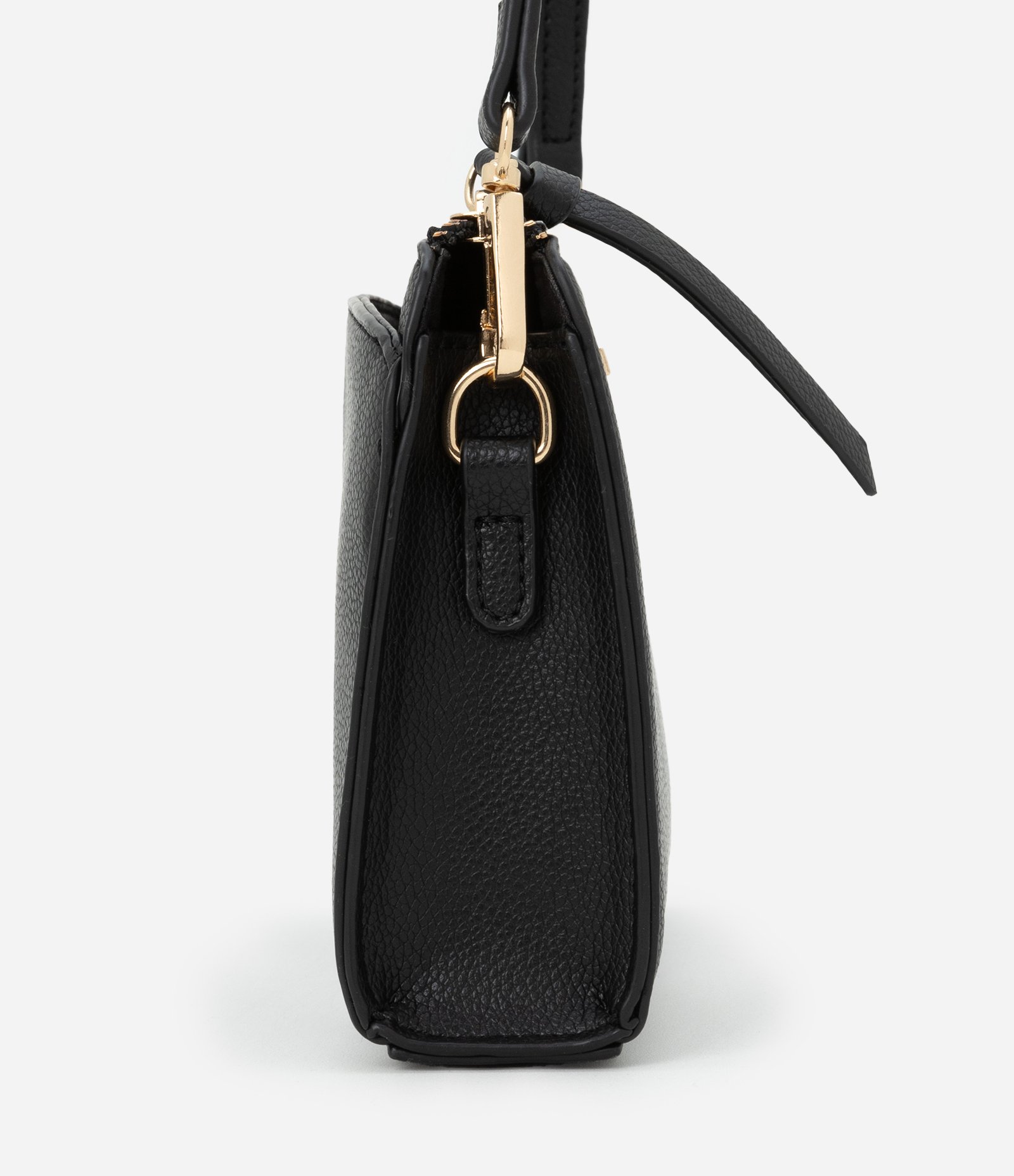 Bolsa Transversal Pequena em PU com Zíper Preto 2