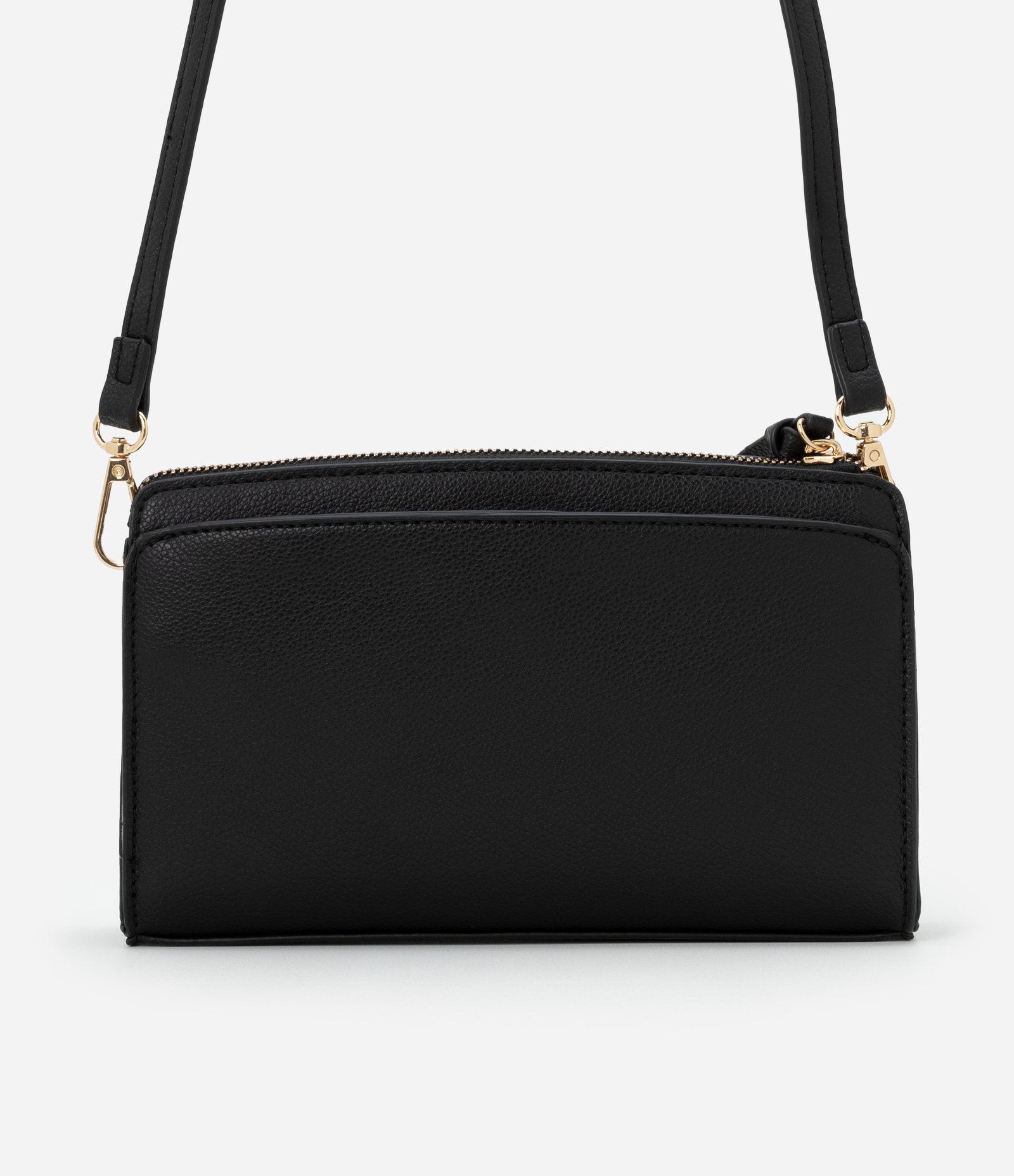 Bolsa Transversal Pequena em PU com Zíper Preto 3