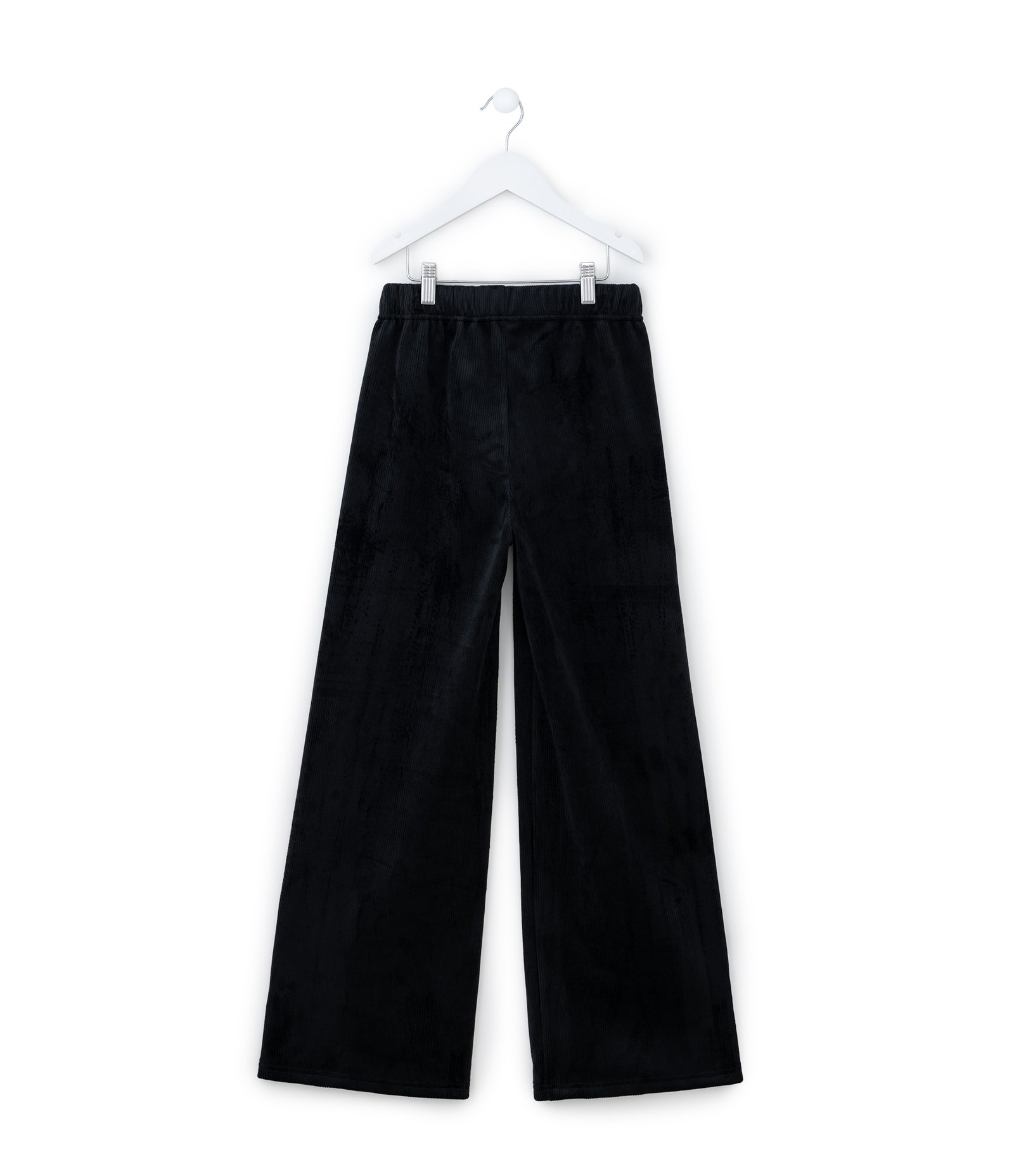 Calça Wide Leg Infantil em Plush - Tam 5 a 14 Anos Preto 3