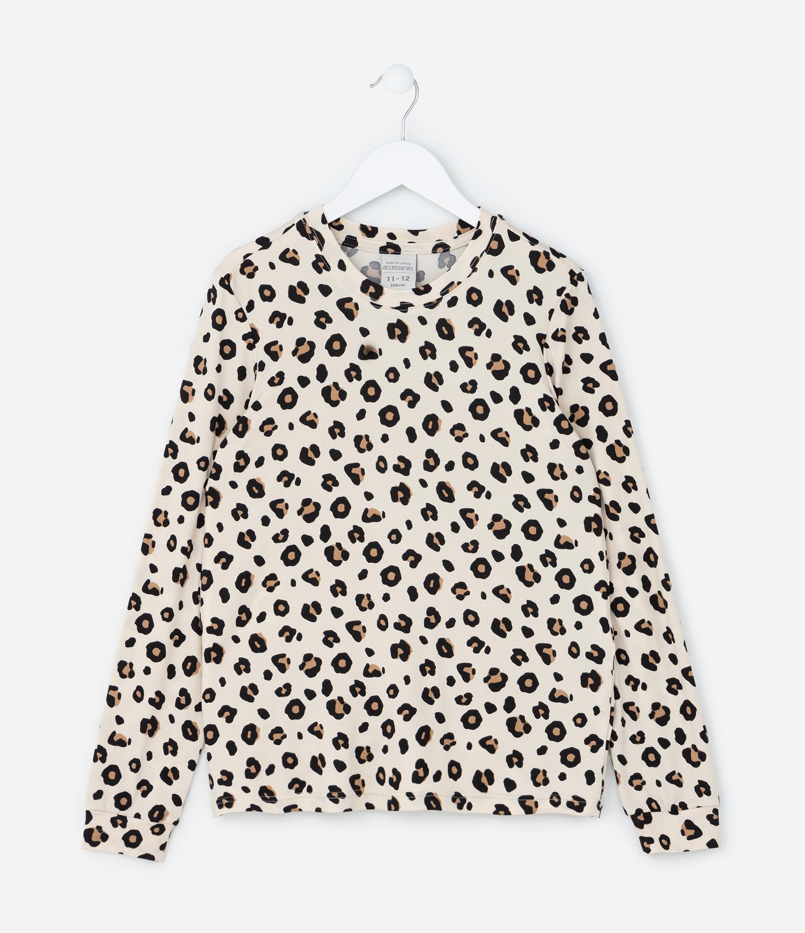 Pijama Infantil com Toque Suave e Estampa Oncinha - Tam 2 a 14 Anos Bege 2