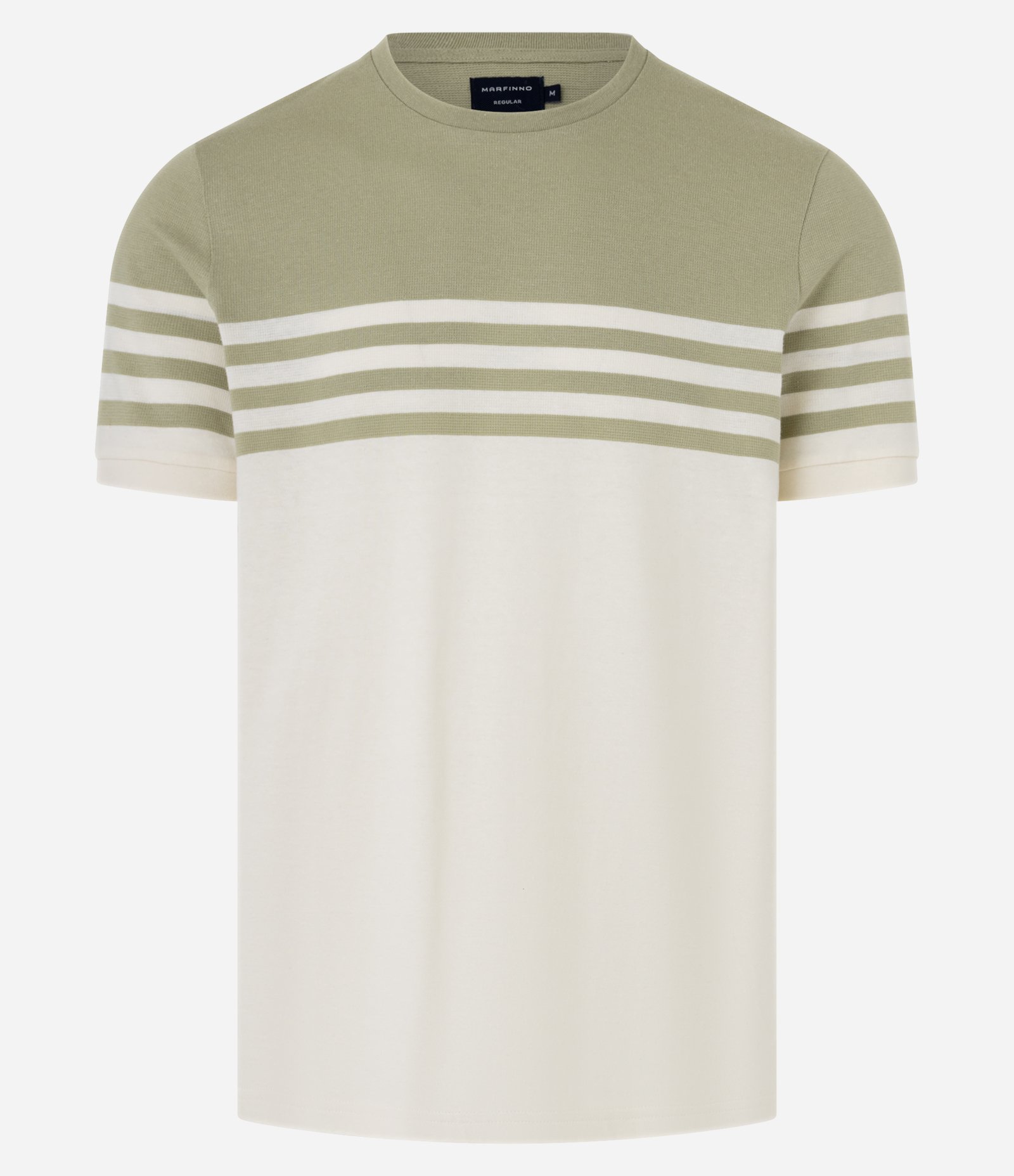 Camiseta Regular em Algodão Estampa Listras 1