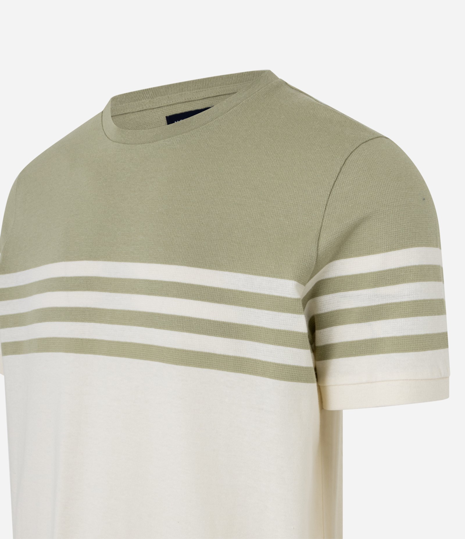 Camiseta Regular em Algodão Estampa Listras 2
