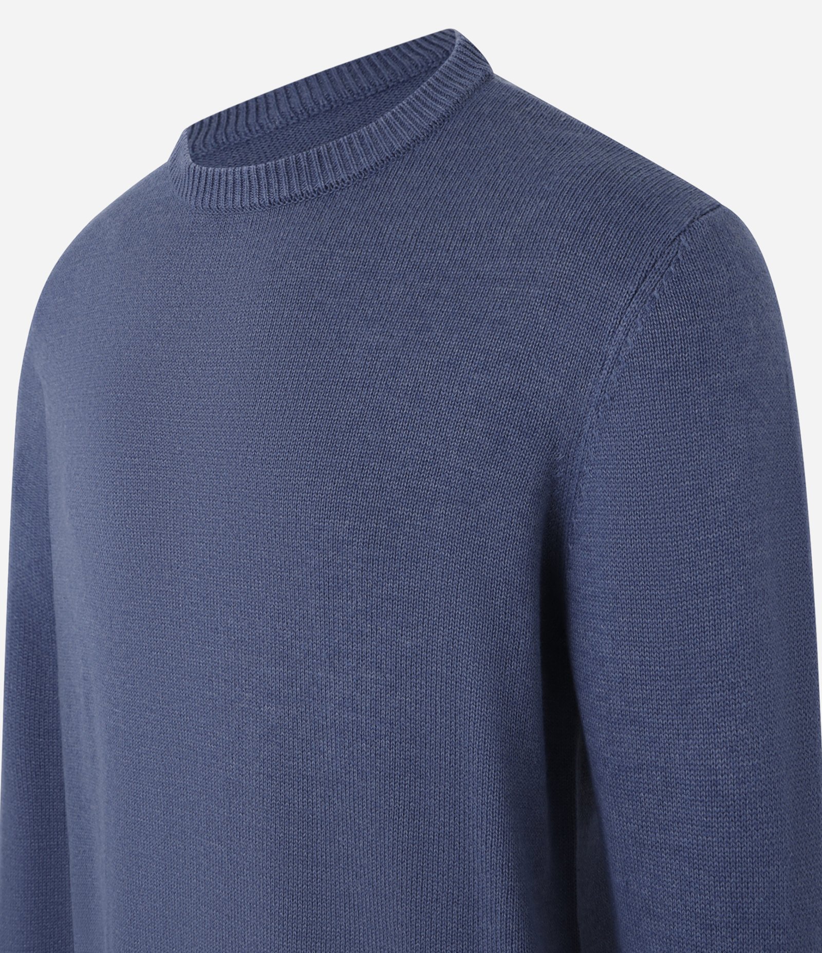 Suéter Comfort em Tricô com Manga e Barra Ajustadas Azul 6