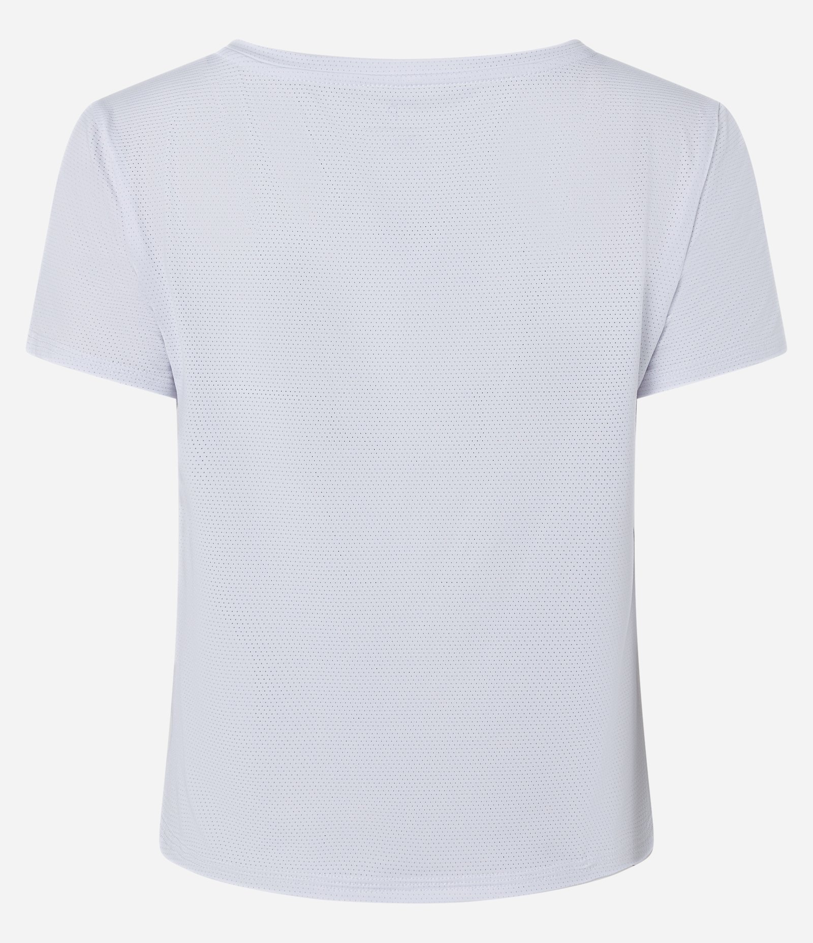 Camiseta Esportiva em Microfibra com Barra Transpassada e Estampa no Peito Branco 5