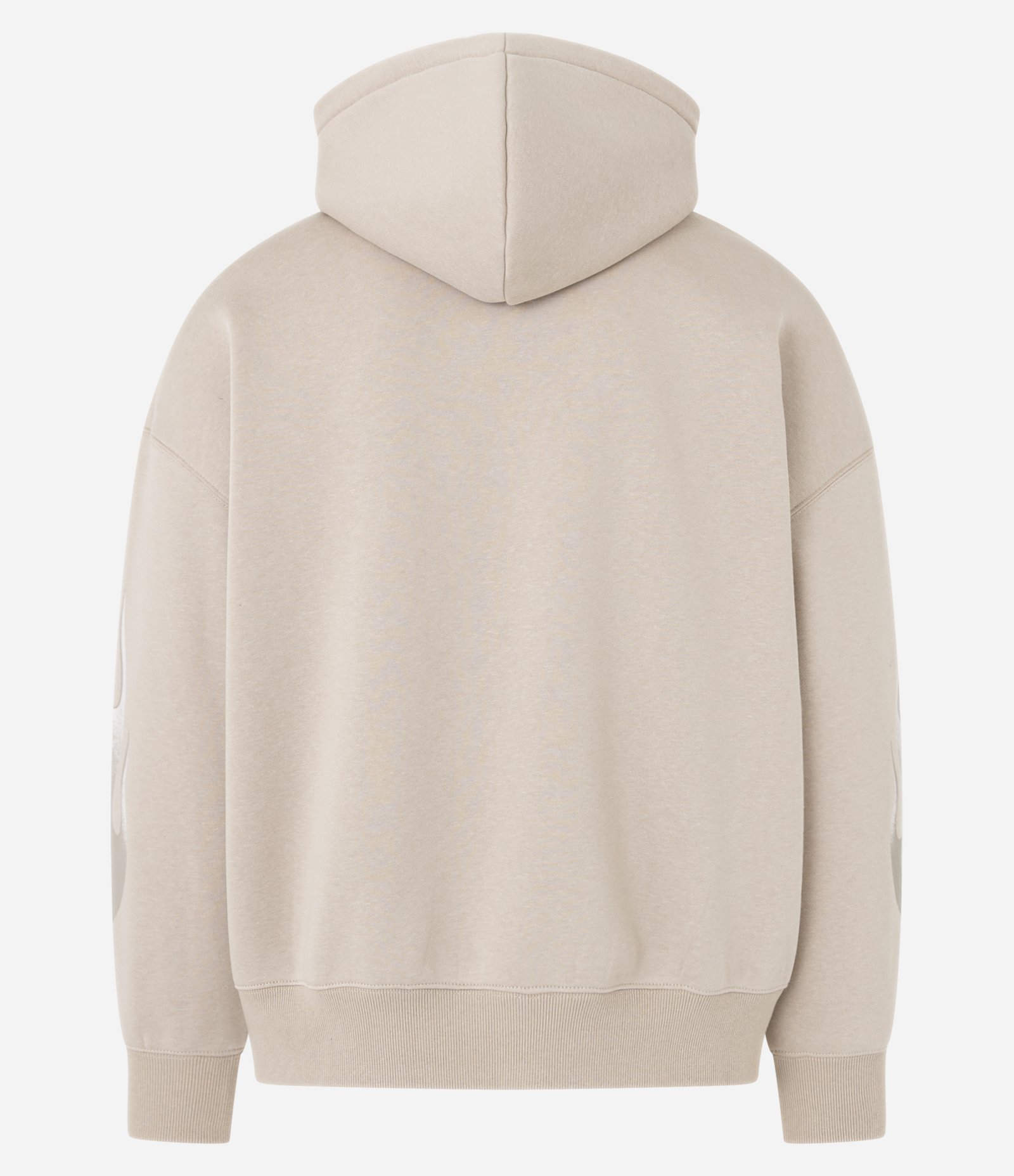 Casaco em Moletom com Estampa de Chamas Lateral Bege 8