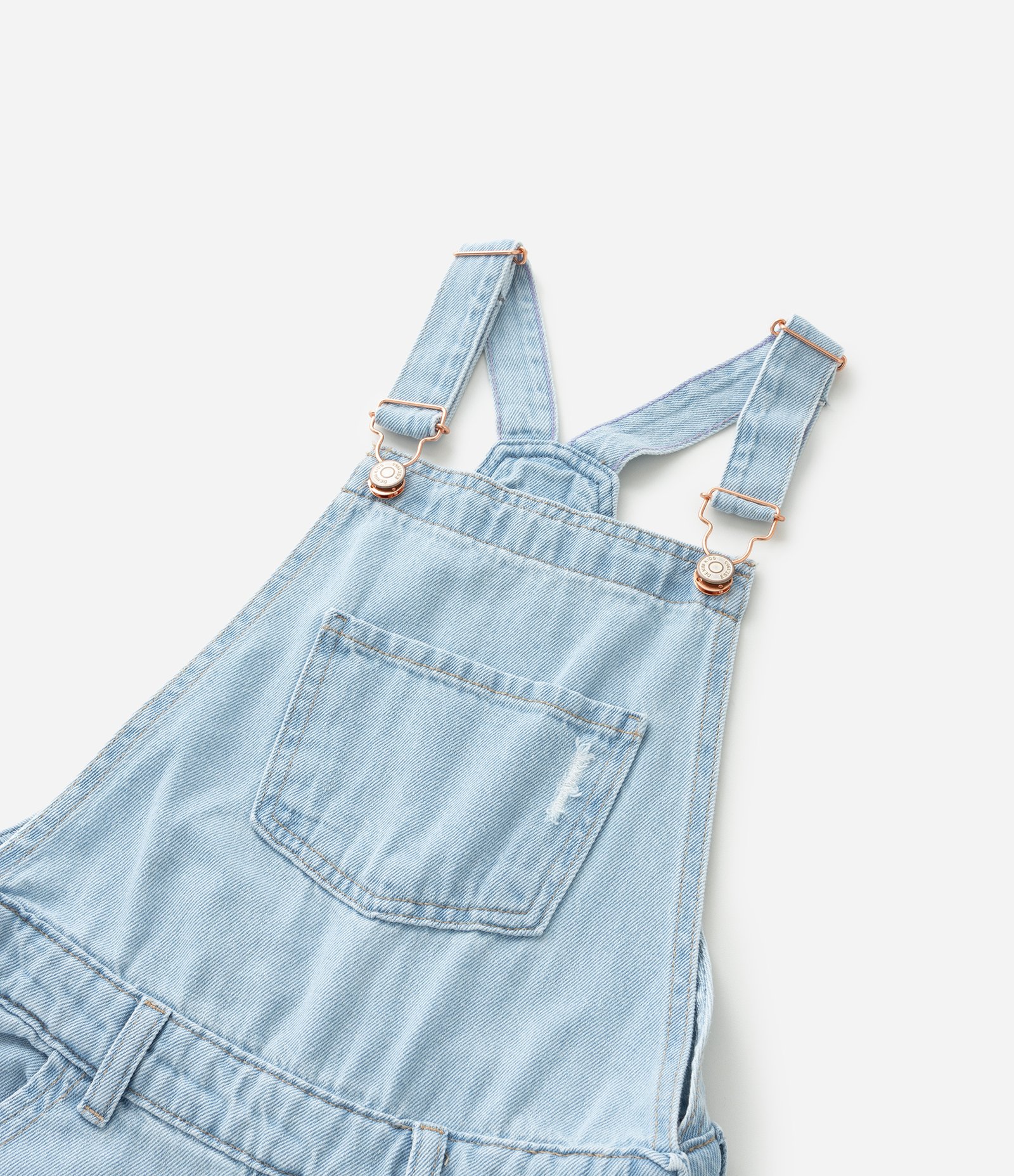 Jardineira Infantil Jeans com Estampa Doodles - Tam 5 a 14 Anos Azul 3