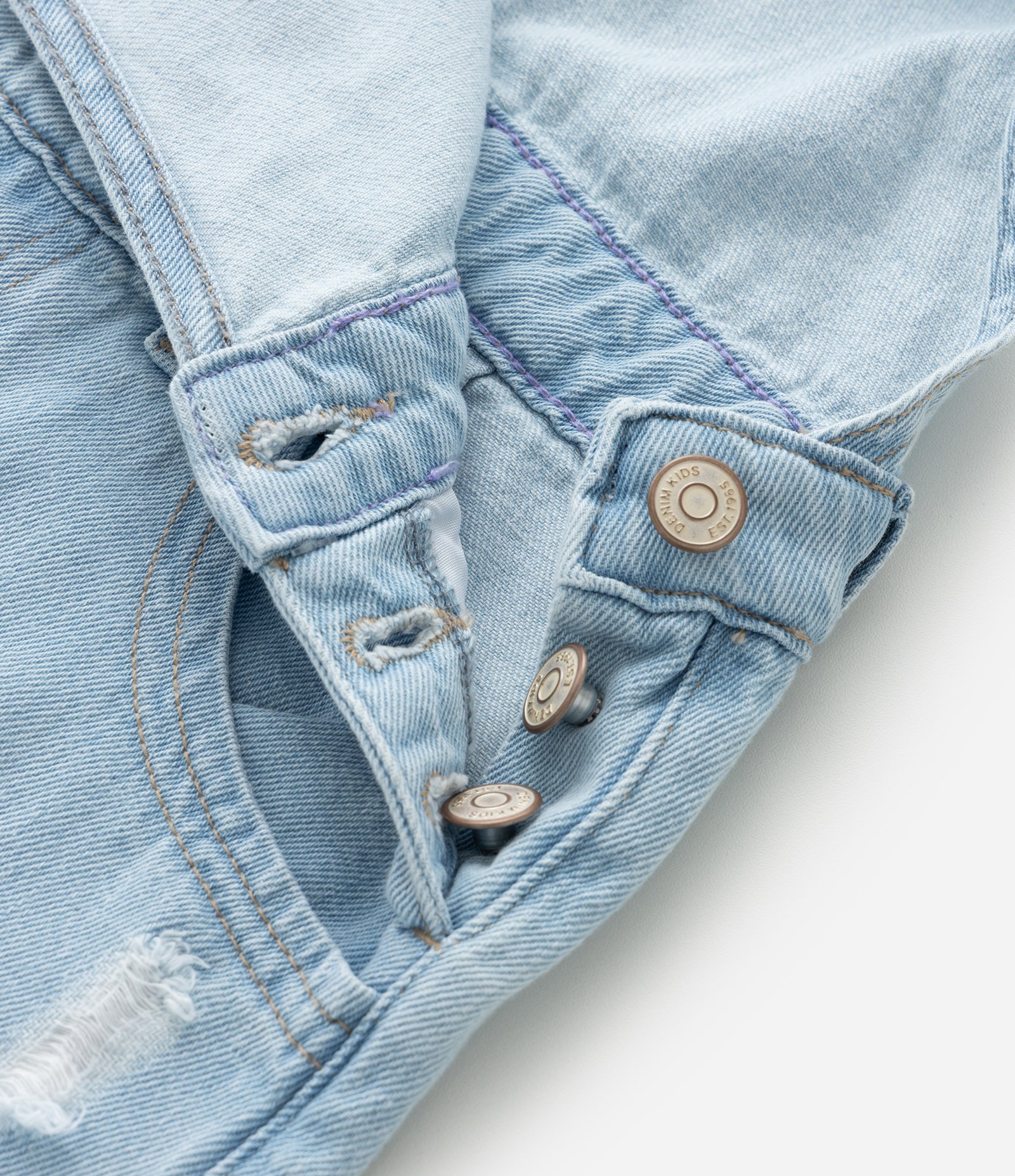 Jardineira Infantil Jeans com Estampa Doodles - Tam 5 a 14 Anos Azul 6