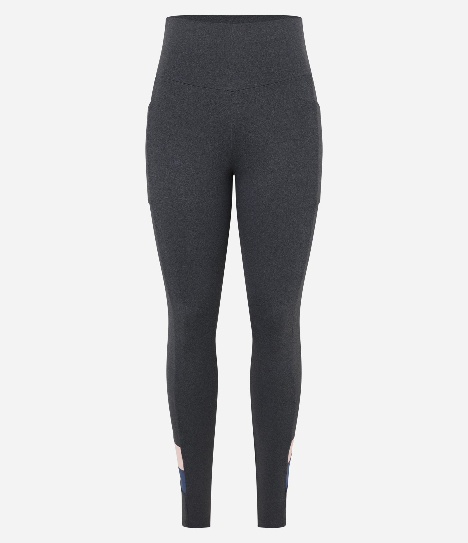 Calça Legging Esportiva em Microfibra com Contraste Cinza 1