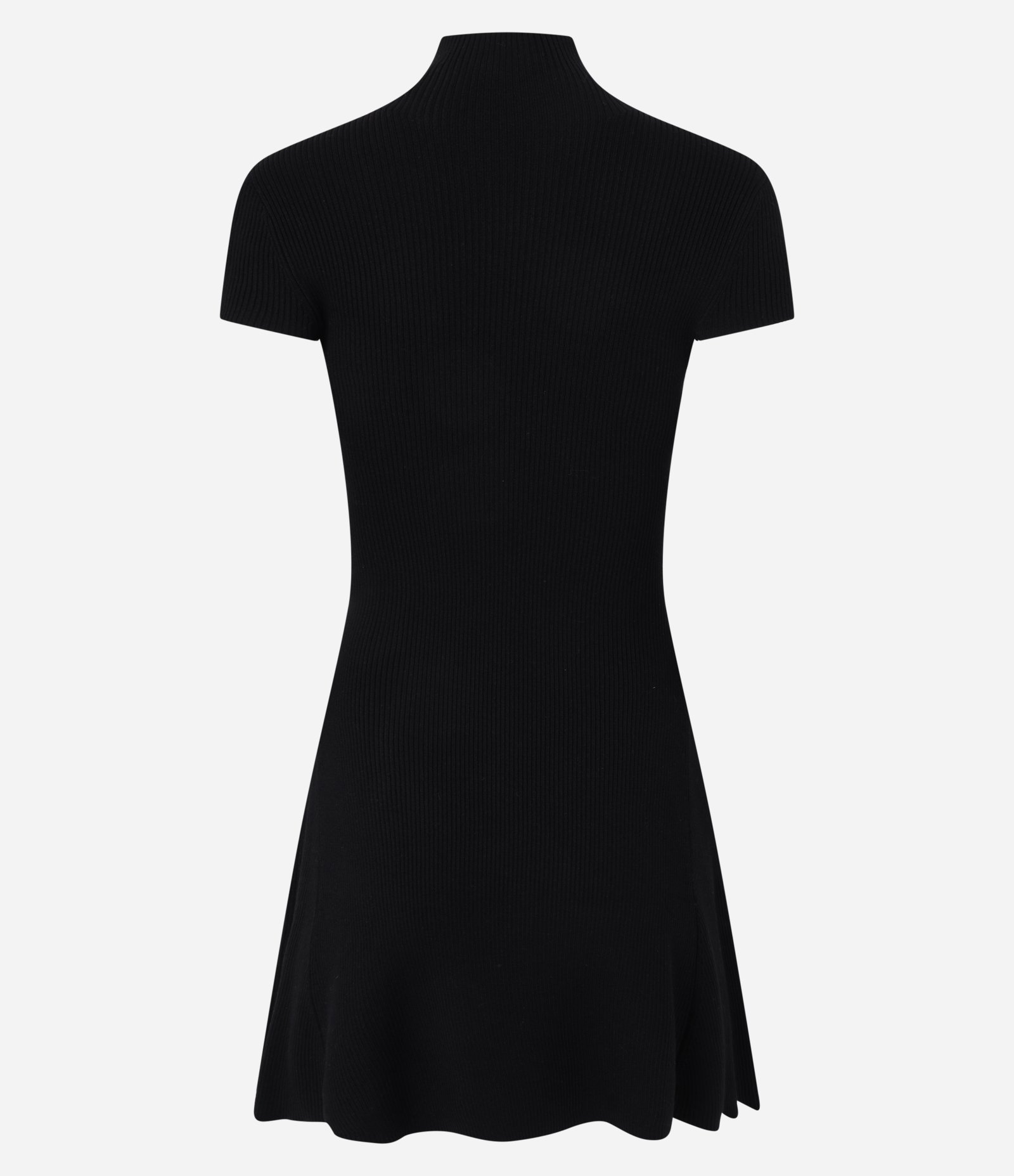 Vestido Curto em Tricô com Golinha Preto 6
