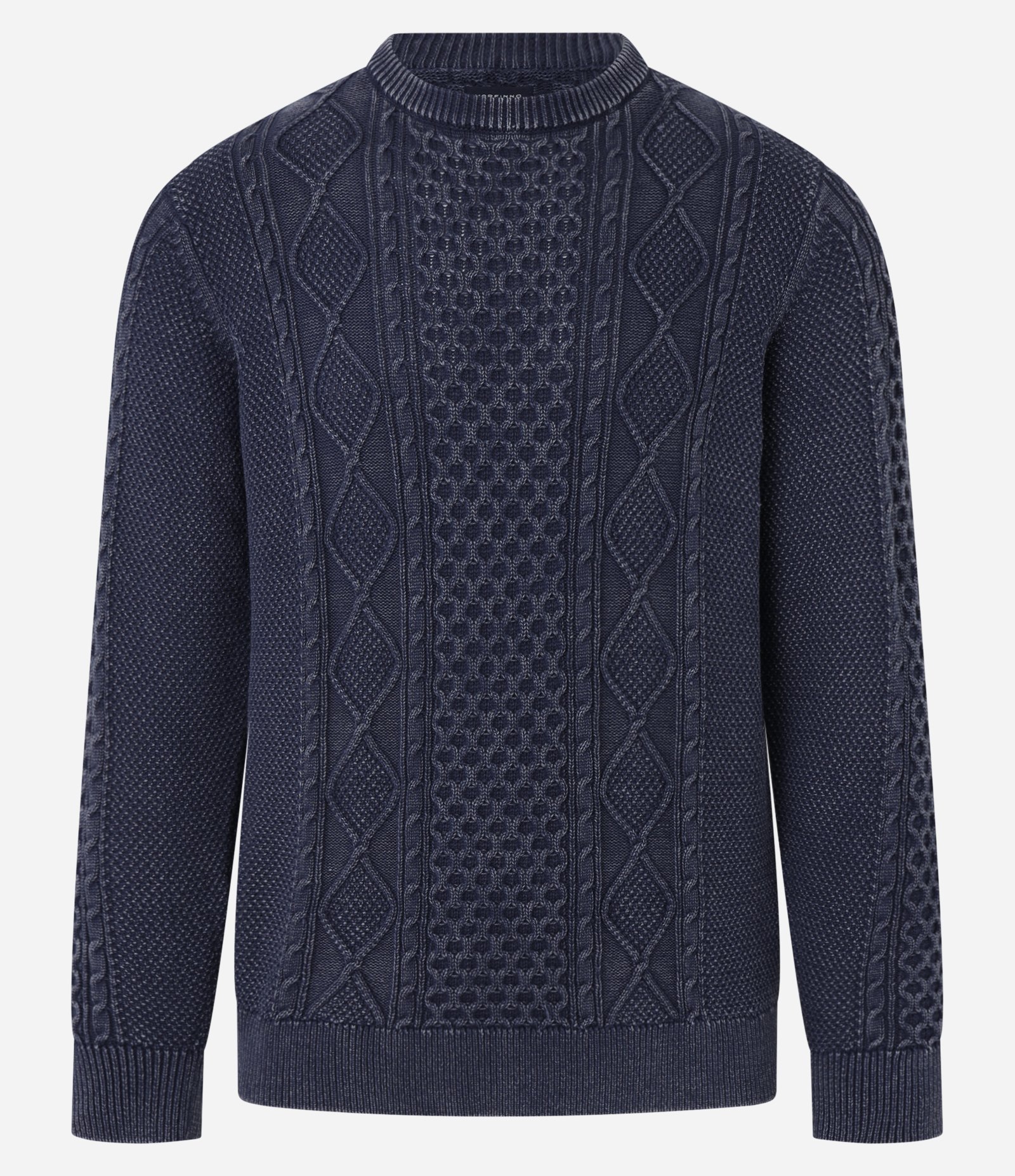 Suéter em Algodão com Textura Variada Azul 5