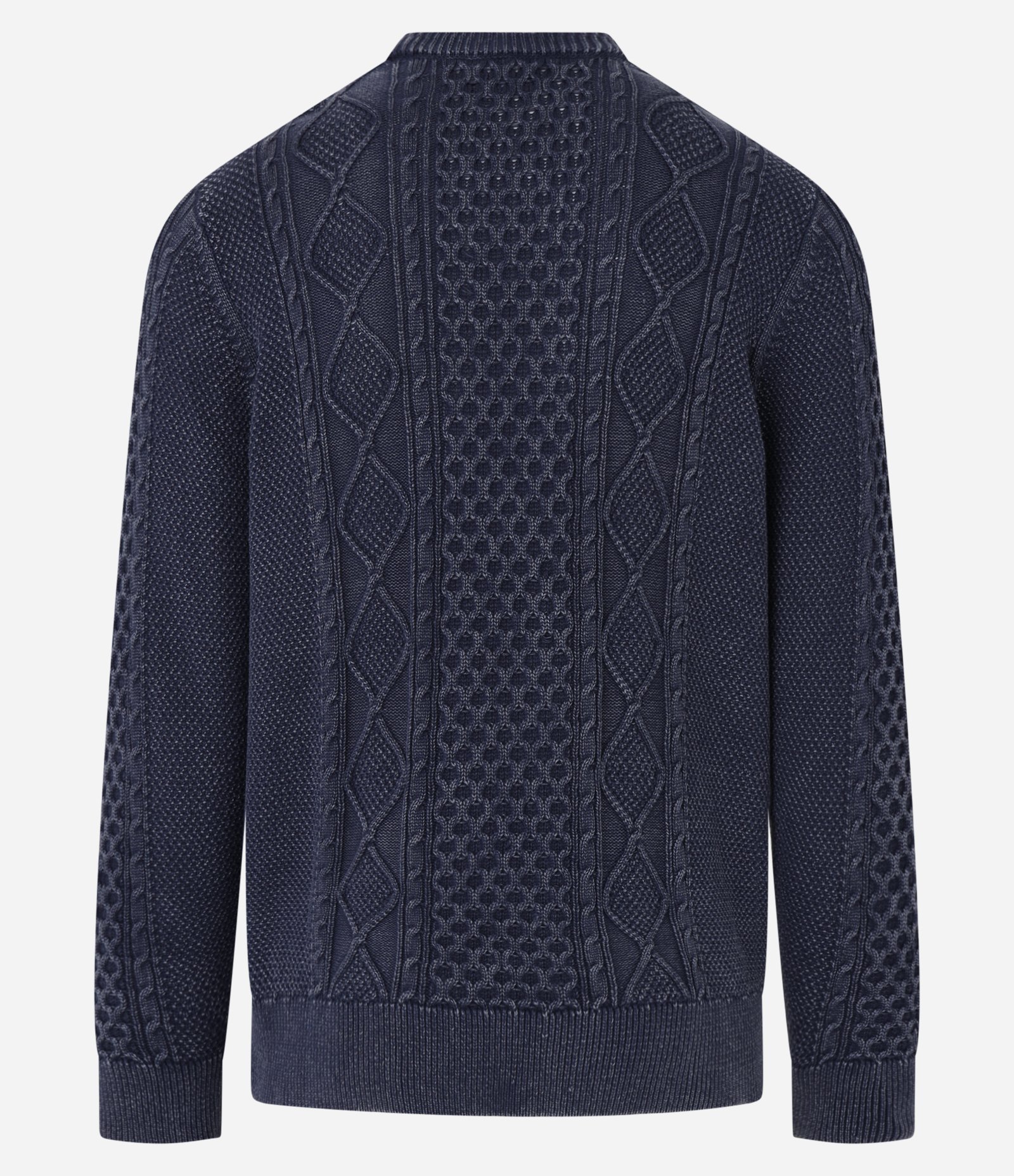 Suéter em Algodão com Textura Variada Azul 7